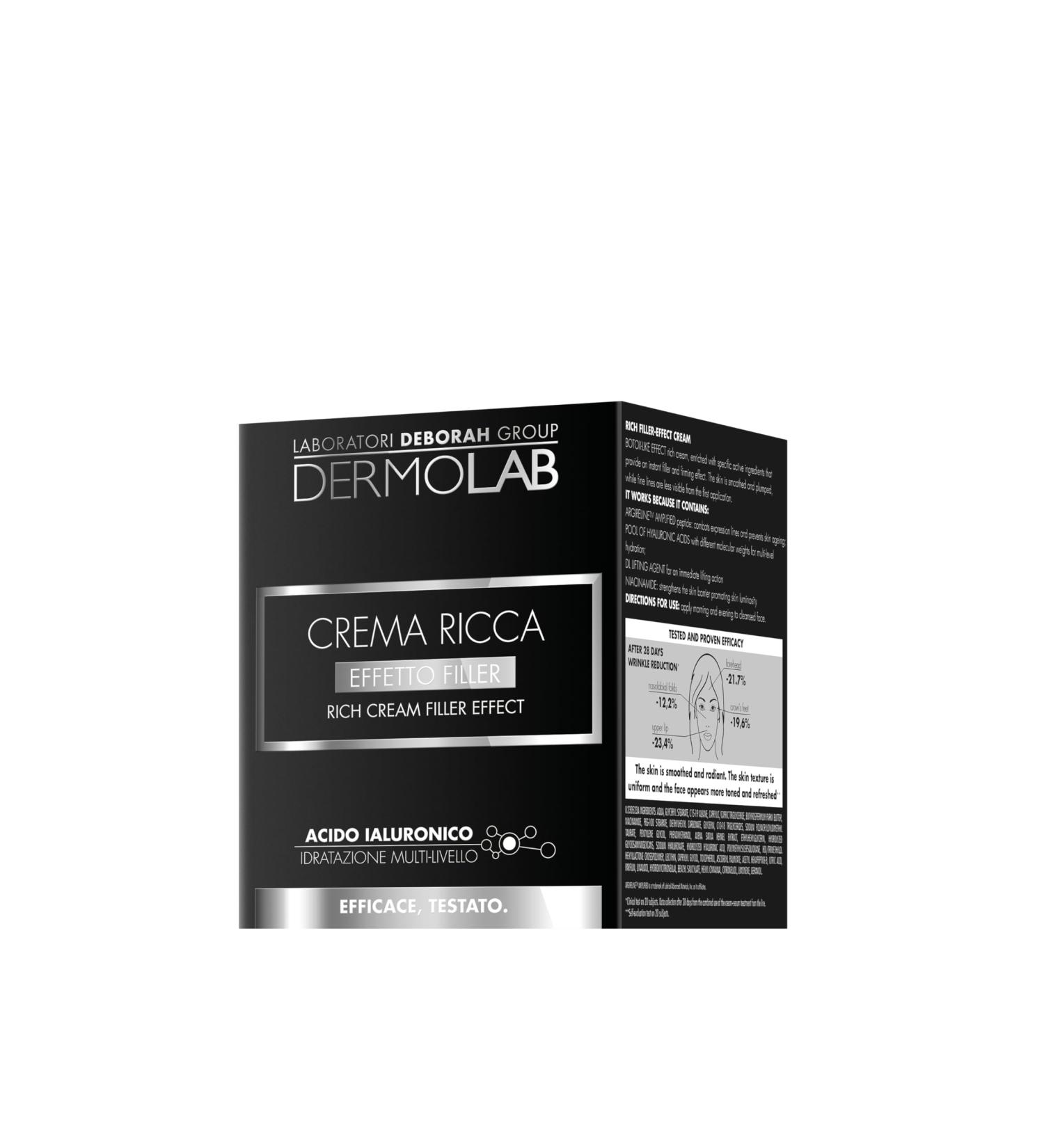 Dermolab - Women's Anti-Wrinkle Face Cream with Hyaluronic Acid and Niacinamide Filler Effect for smoother plumper skin from the first application 50 ml - Buy Online on GoSupps.com