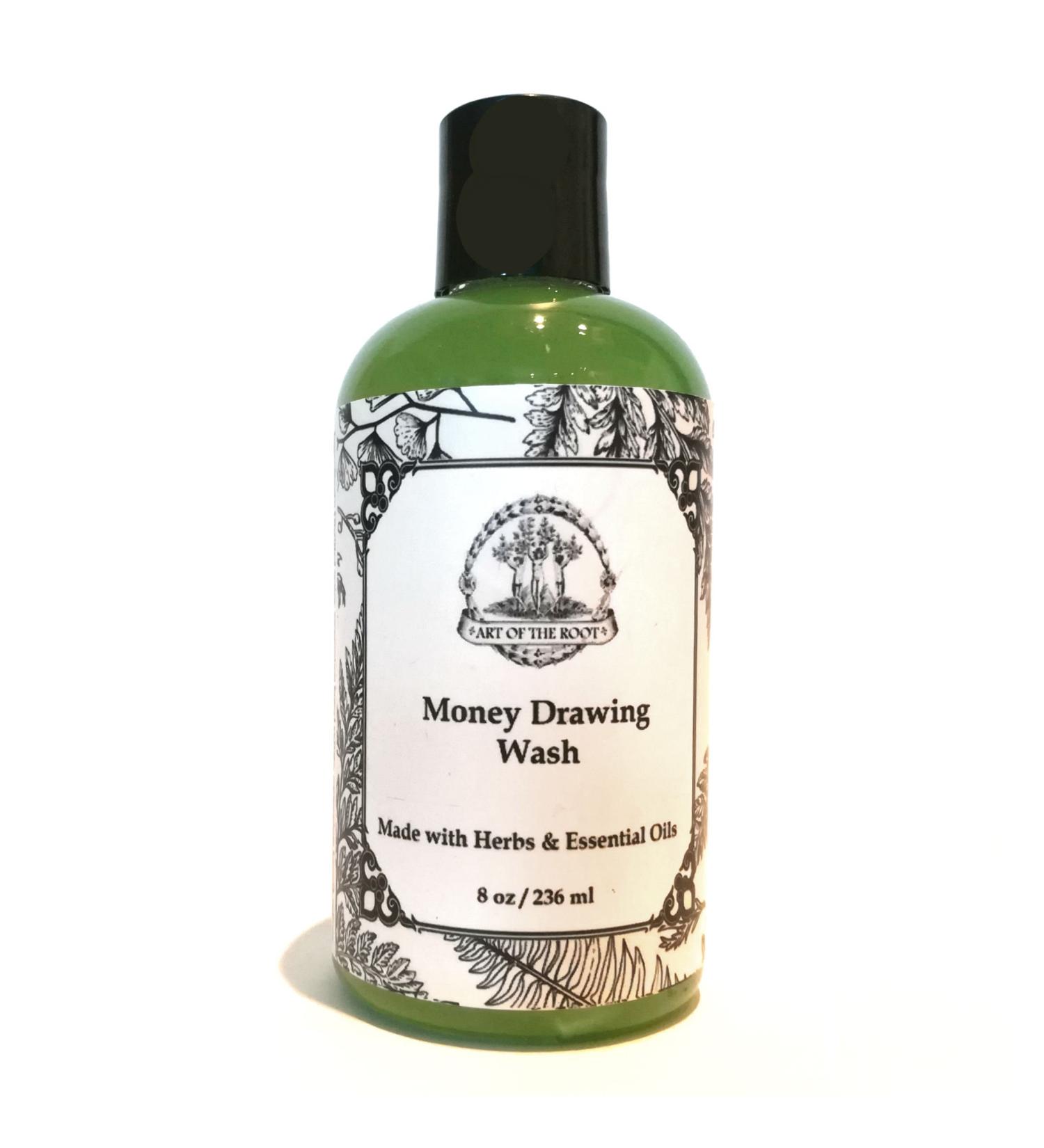 Money Drawing Wash 8 oz | Prosperity Wealth & Abundance | Herb Infused | Hoodoo Voodoo Wicca Pagan