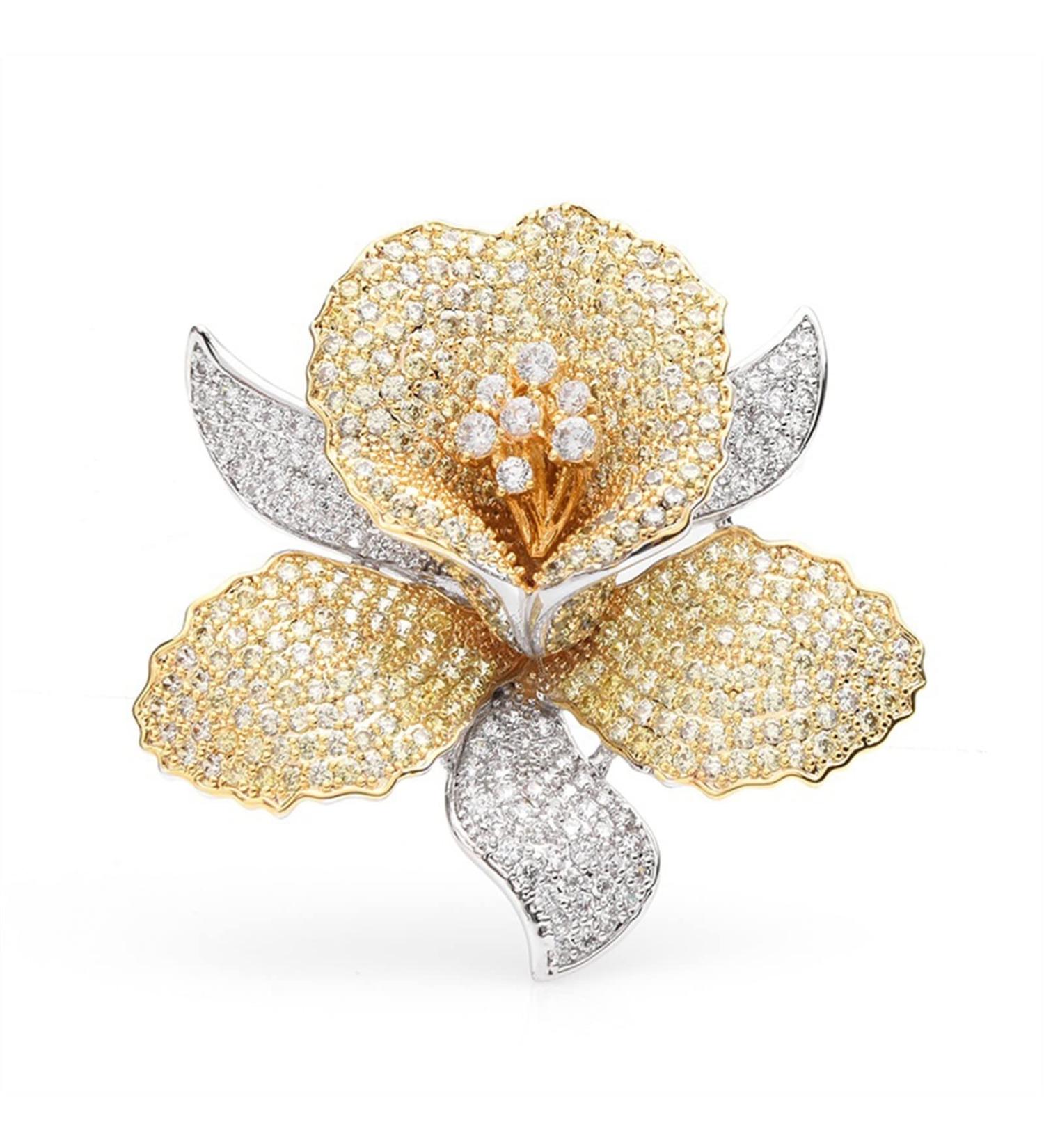 Pin Jewelry Gifts for Women Ladies Fashion Accessories Ladies Elegant Rhinestone Flower Brooch Wedding Banquet Party Brooch Flower Shaped Brooch Brooches & Pins - Buy Online on GoSupps.com