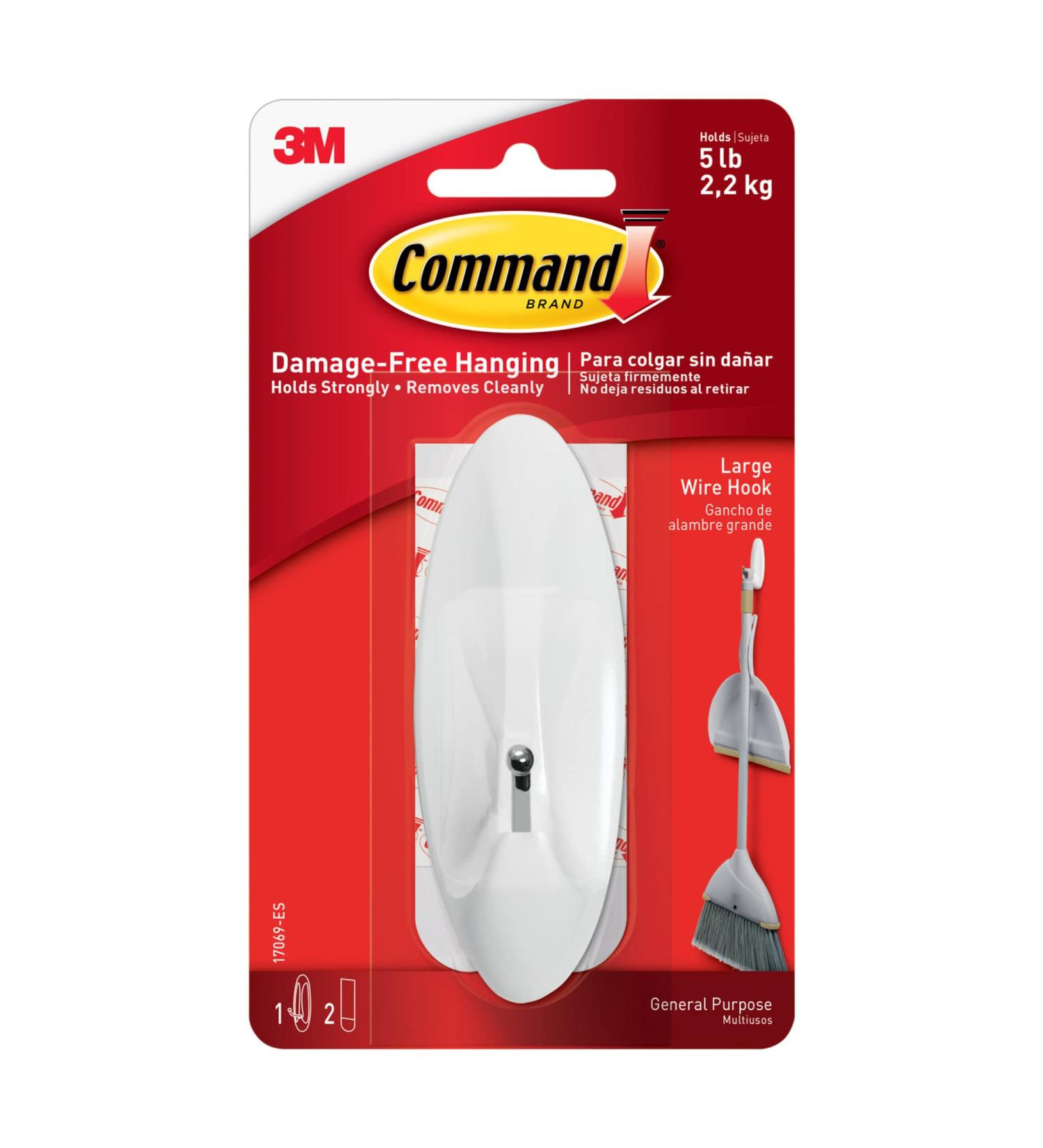 Command Strips 17069 Large Command Wire Hook - Buy Online on GoSupps.com