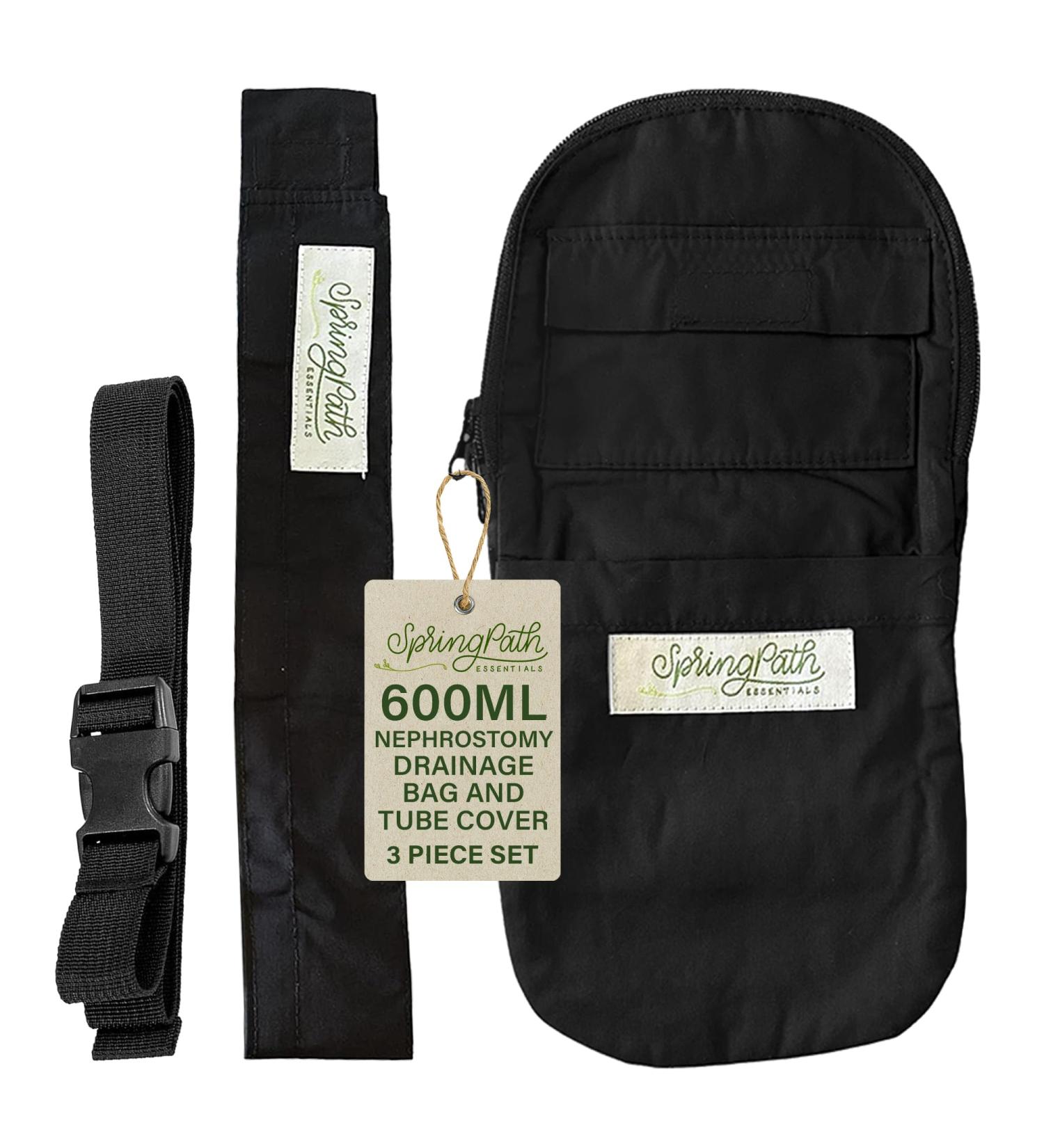 Nephrostomy Tube & Drainage Bag Cover (Black) - Comfortable Durable & Secure | International Shipping Available - Buy Online on GoSupps.com