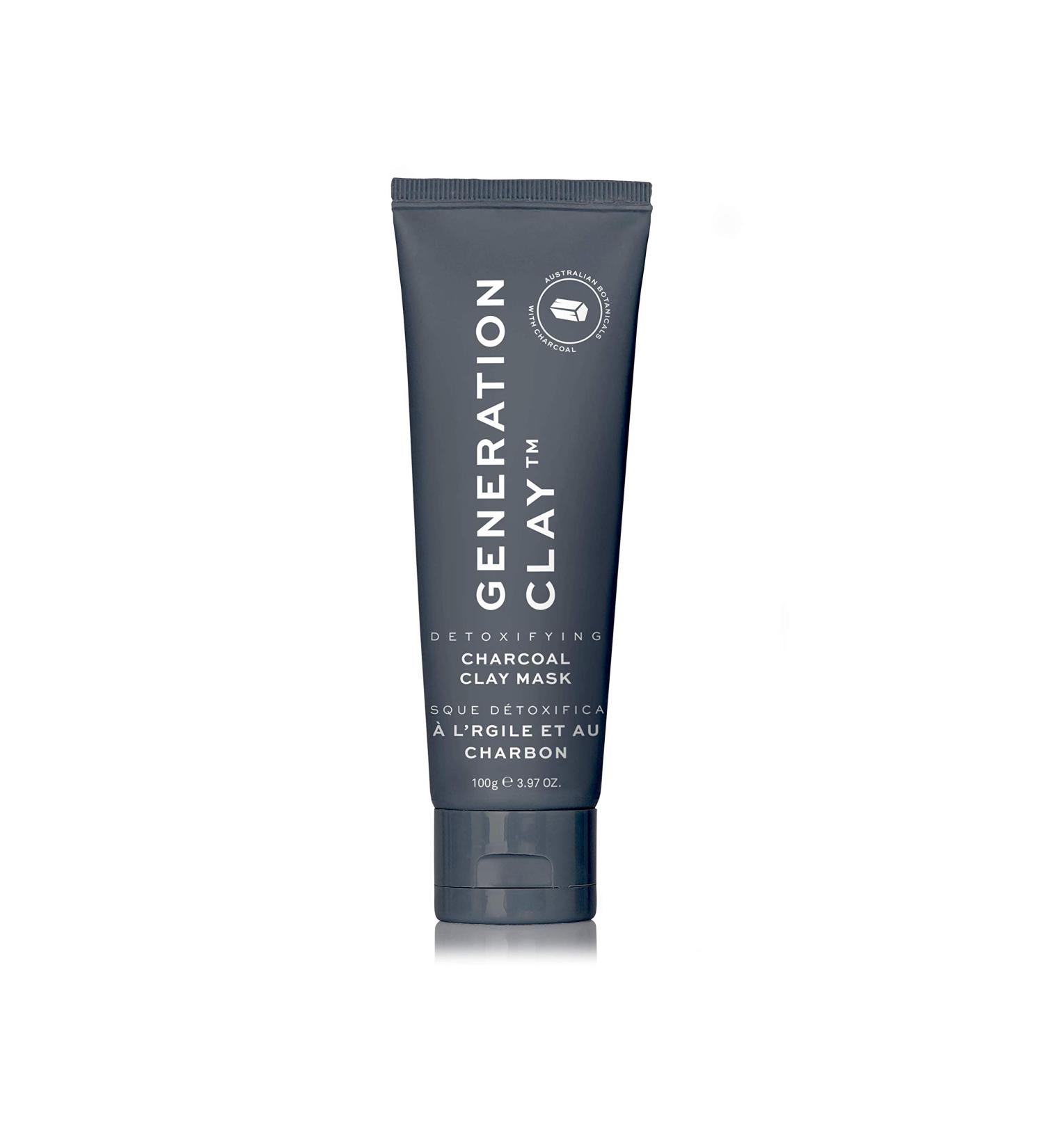 Generation Clay Activated Charcoal Clay Mask 100g - Detoxifying & Hydrating Anti-Aging Mask for Oily Skin - Blackheads & Acne Treatment - Buy Online on GoSupps.com