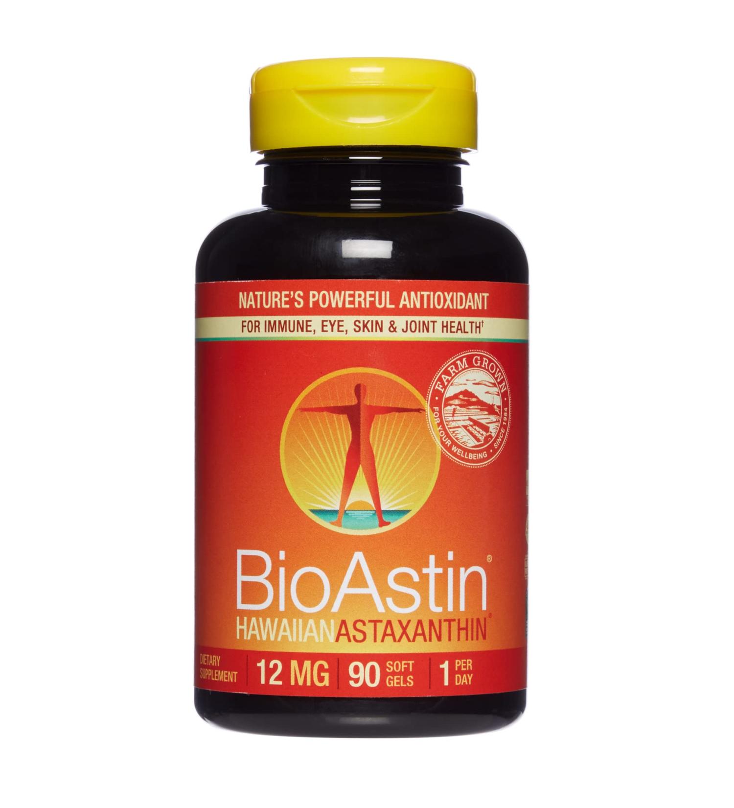 Nutrex Hawaii BioAstin Hawaiian Astaxanthin 12mg - Immunity Booster for Eye, Skin, and Joint Health - 90 Count - Buy Online on GoSupps.com