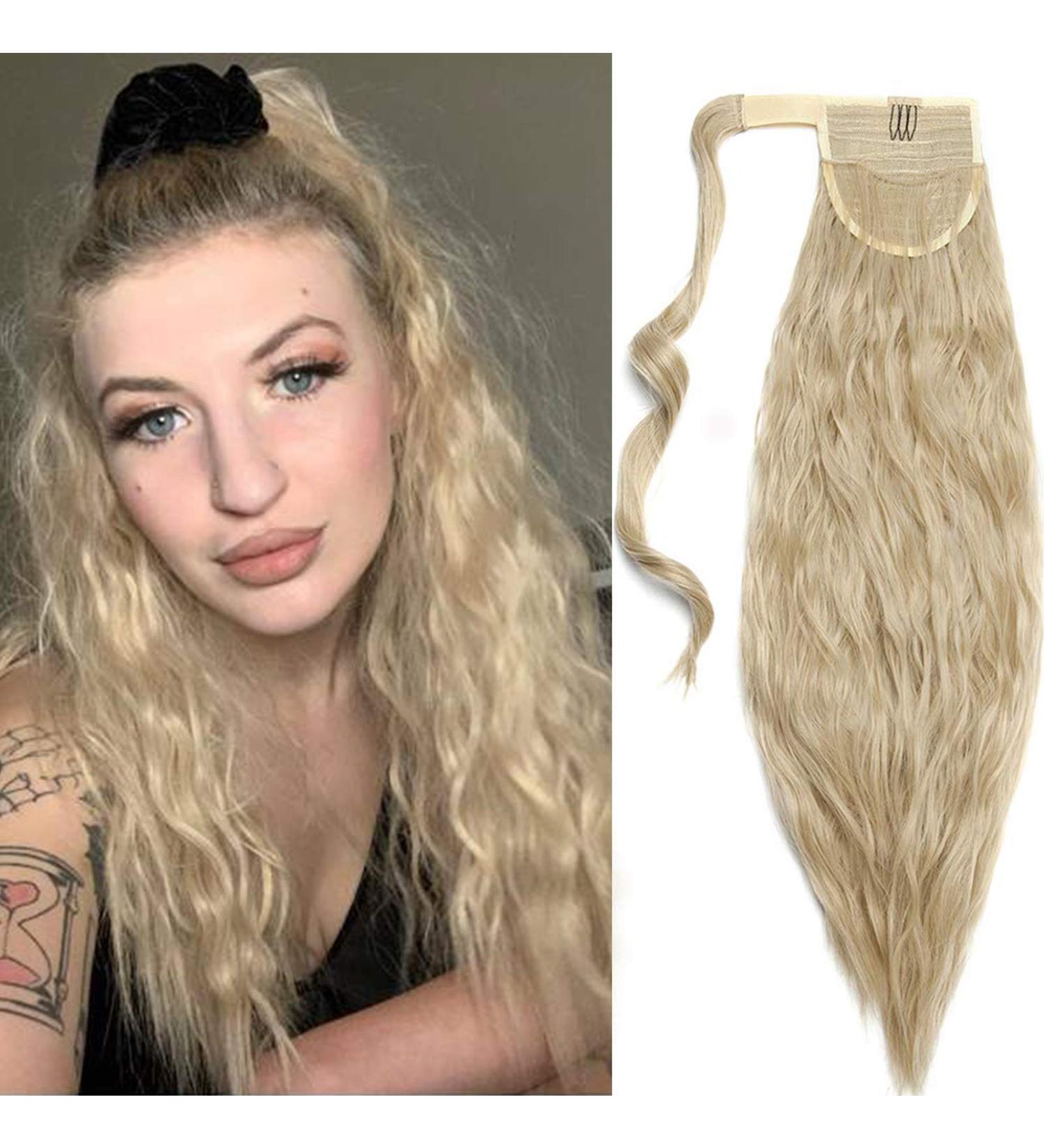 SEGO Hairpiece Ponytail Clip - 20 Ash Blonde & Bleach Blonde Braid Extension | International Shipping - Buy Online on GoSupps.com