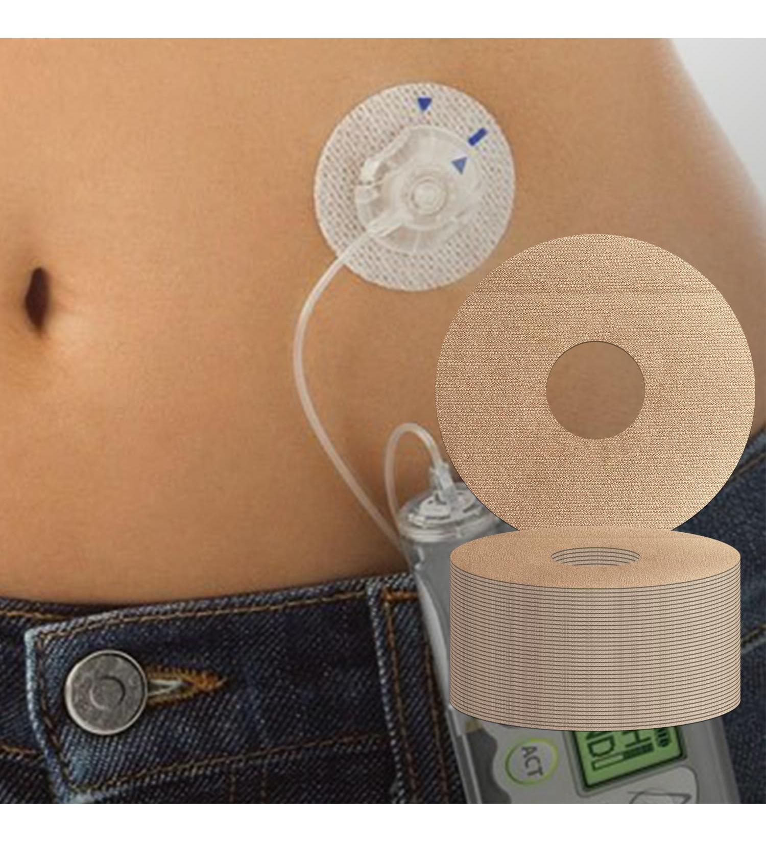 Universal Adhesive Patches for CGM & Insulin Pumps - Waterproof Breathable Skin-Friendly - 20 Pack with 0.8-Inch Hole - Long Lasting & Pre-Cut Adhesive Tape - Buy Online on GoSupps.com