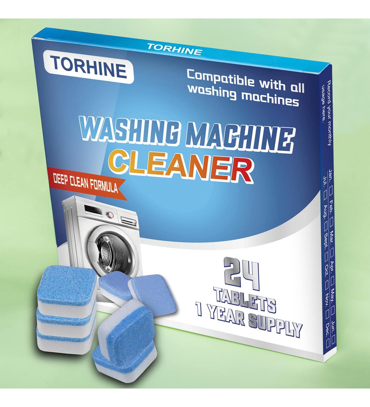 24 Pack Washing Machine Cleaner Tablets - Deep Clean Tub & Drainage System - Front Loader, Top Load, High Efficiency Washers - 1 Year Supply - Buy Online on GoSupps.com
