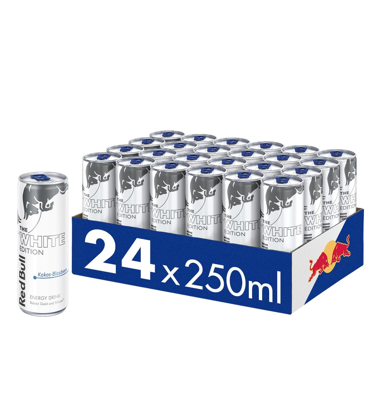 Red Bull Energy Drink White Edition - 24 Pack (250 ml) Coconut Blueberry Flavor - International Shipping Available - Buy Online on GoSupps.com