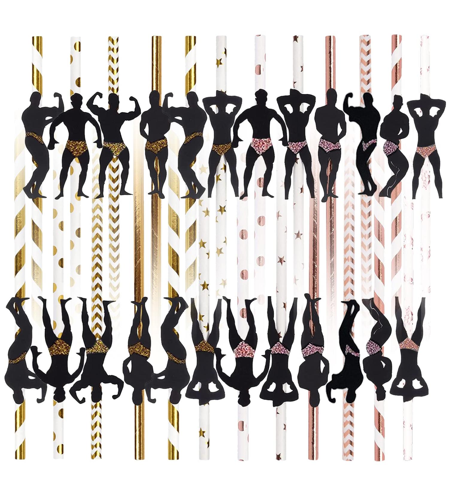 Bachelorette Party Supplies 24 Pcs Bachelorette Straws Bachelorette Party Decorations Straws Bachelorette Party Decorations for Birthday Parties Bridal Shower Bachelorette Party Games - Buy Online on GoSupps.com