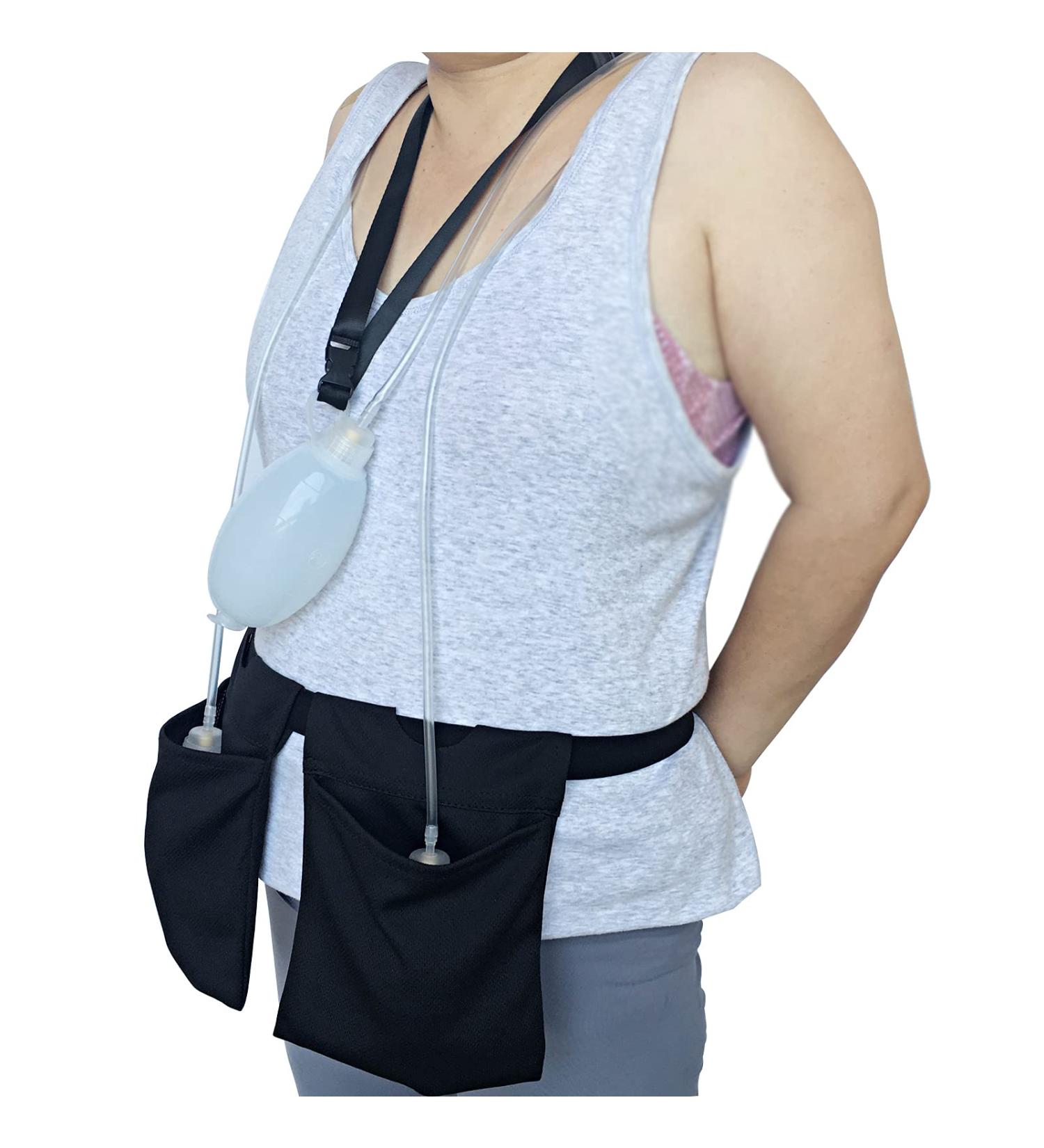 Mastectomy Drain Holder Pouches Set | Neck Shower Lanyard for Post-Surgery Recovery | JP Drainage Bulbs & Nephrostomy Support | Ideal for Breast Cancer & Tummy Tuck | Black - Buy Online on GoSupps.com