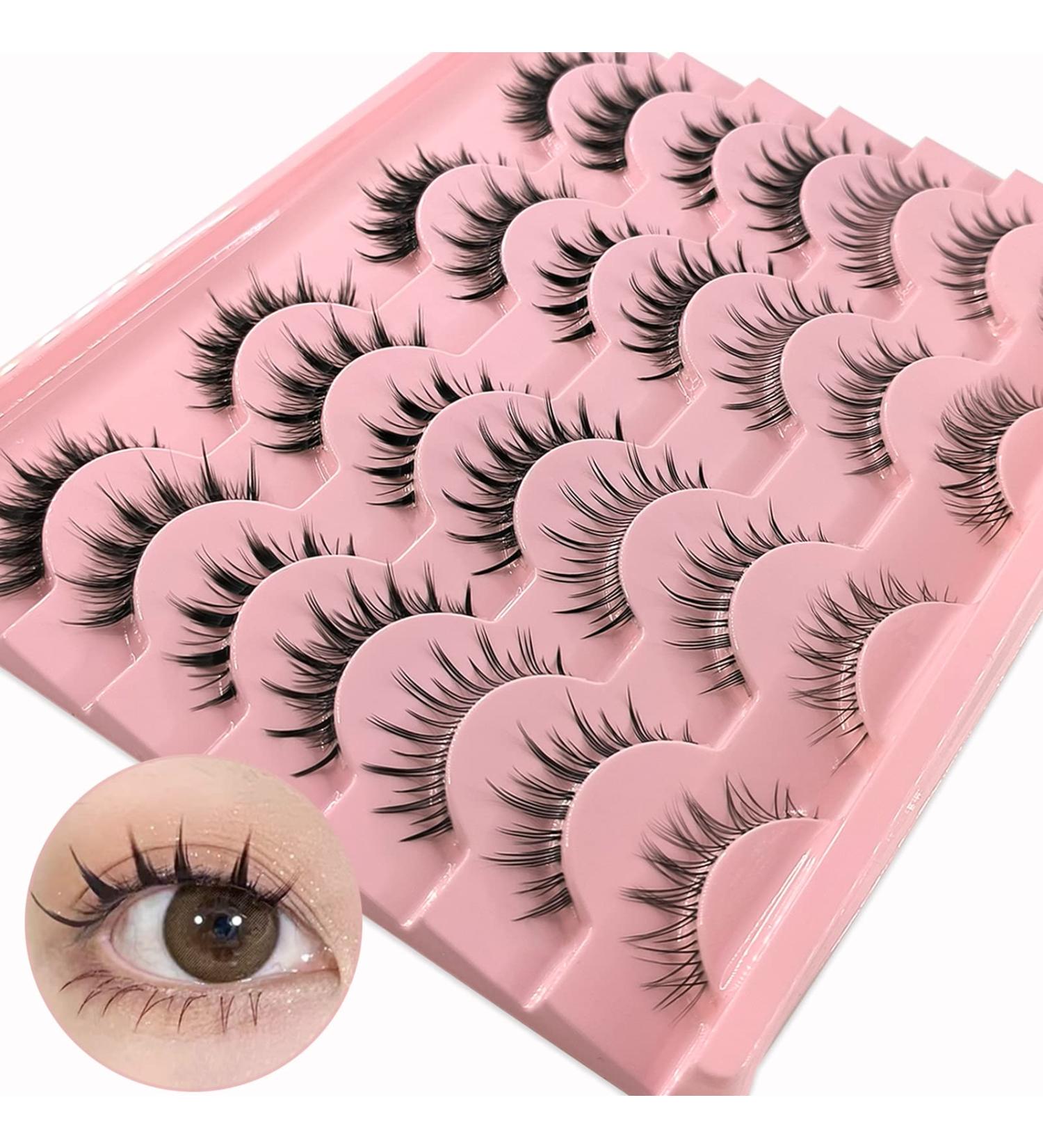 14 Pairs Manga Lashes - Natural Look Anime False Eyelashes 7 Styles Mixed Wispy Cosplay Lashes for a Stunning Doll Appearance - Buy Online on GoSupps.com