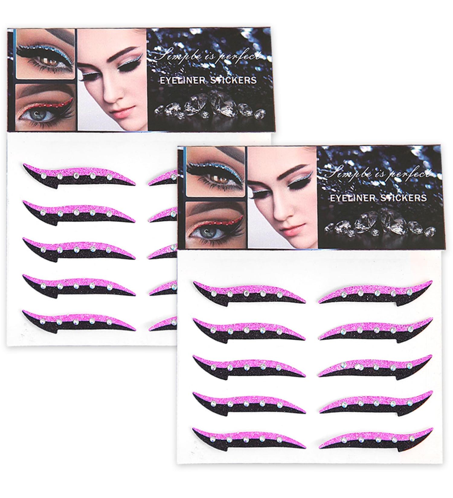Delineating shadow combinations stickers Crystal eyes 10 reusable pairs stickers Waterproof eyes Instant adhesive stick in Ojer eyes Strop for party dress pink Red Rose - Buy Online on GoSupps.com