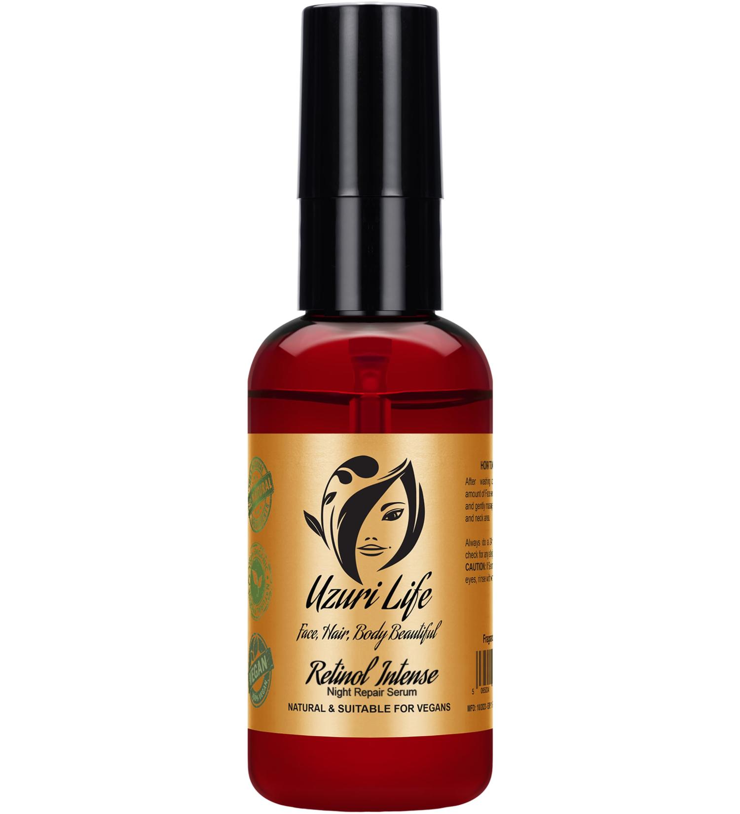 Uzuri Life Retinol Intense: Anti-Wrinkle & Anti-Aging Treatment for Fine Lines - Overnight Skincare - Buy Online on GoSupps.com