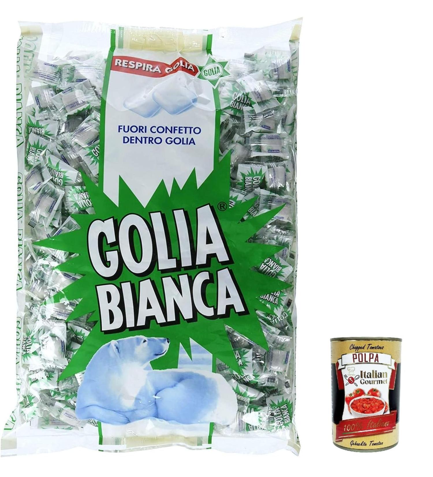 Italian Gourmet E.R. Golia Bianca Hard Candy Mint and Liquorice Flavor 1kg + Italian Gourmet Pulp 400g - Buy Online on GoSupps.com