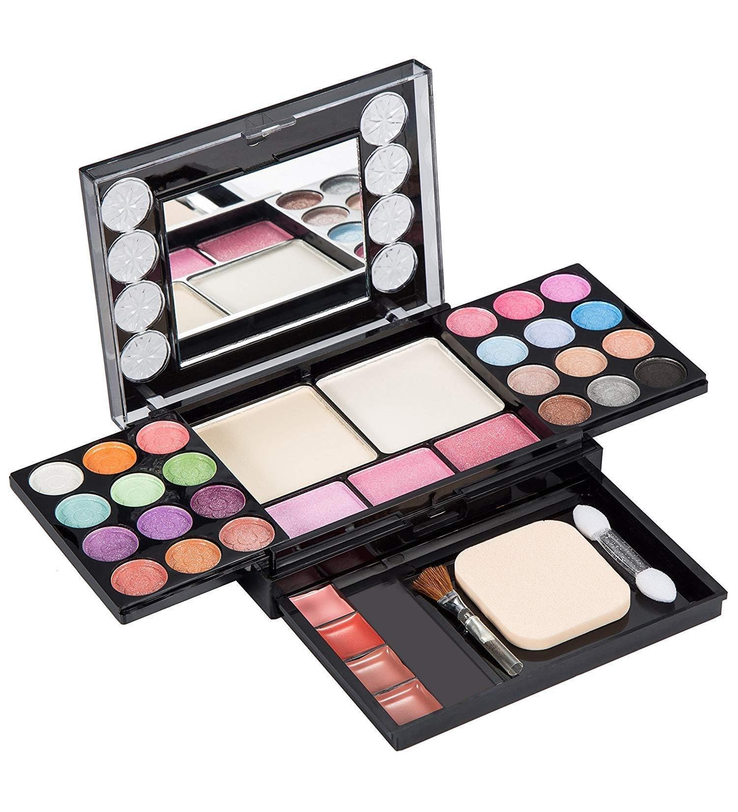 Opportunity Shadow Palette - 37 High-Pigment Colors | Matte & Shimmer Eye Shadows Lip Gloss Blush & Brush Set | Perfect Gift for Girls Festivals & Birthdays - Buy Online on GoSupps.com