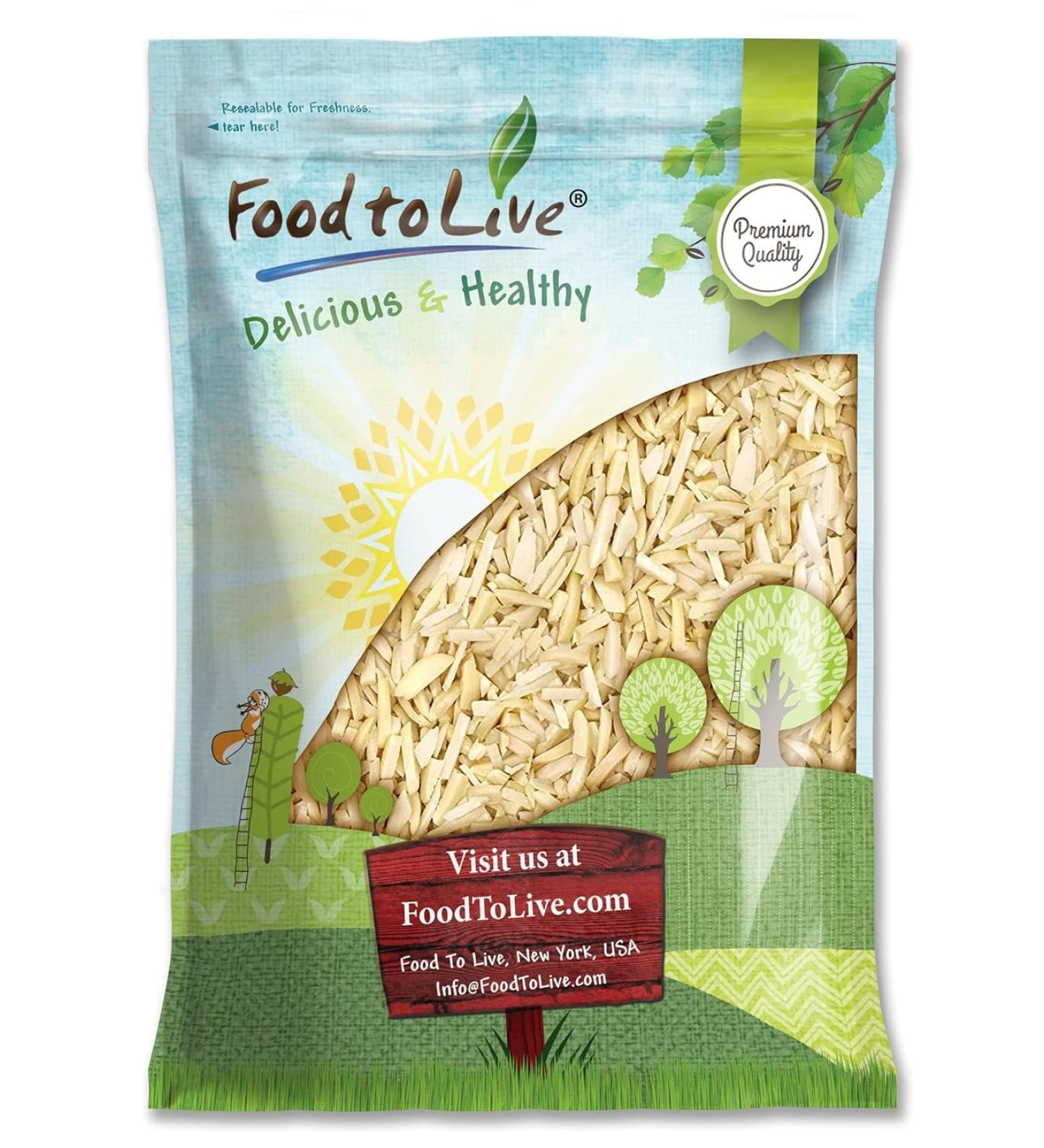 Blanched Slivered Almonds 8 Pounds Chopped Raw Blanched Almonds Unsalted Vegan Keto Kosher Bulk. High in Protein Vitamin E Riboflavin. Great for Cooking Baking Salads - Buy Online on GoSupps.com