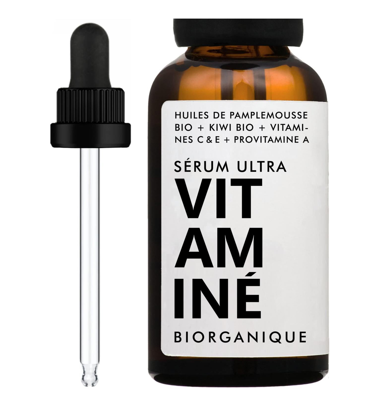  Biorganique Multi-Action Face Serum | Vitamin C/E + Provitamin A | 100% Natural | With Organic Kiwi Oil + Organic Jojoba Oil + Organic Grapefruit Oil + Sugar Cane Squalane | Skin Care/Radiance/Elasticity | 30ml - Buy Online on GoSupps.com