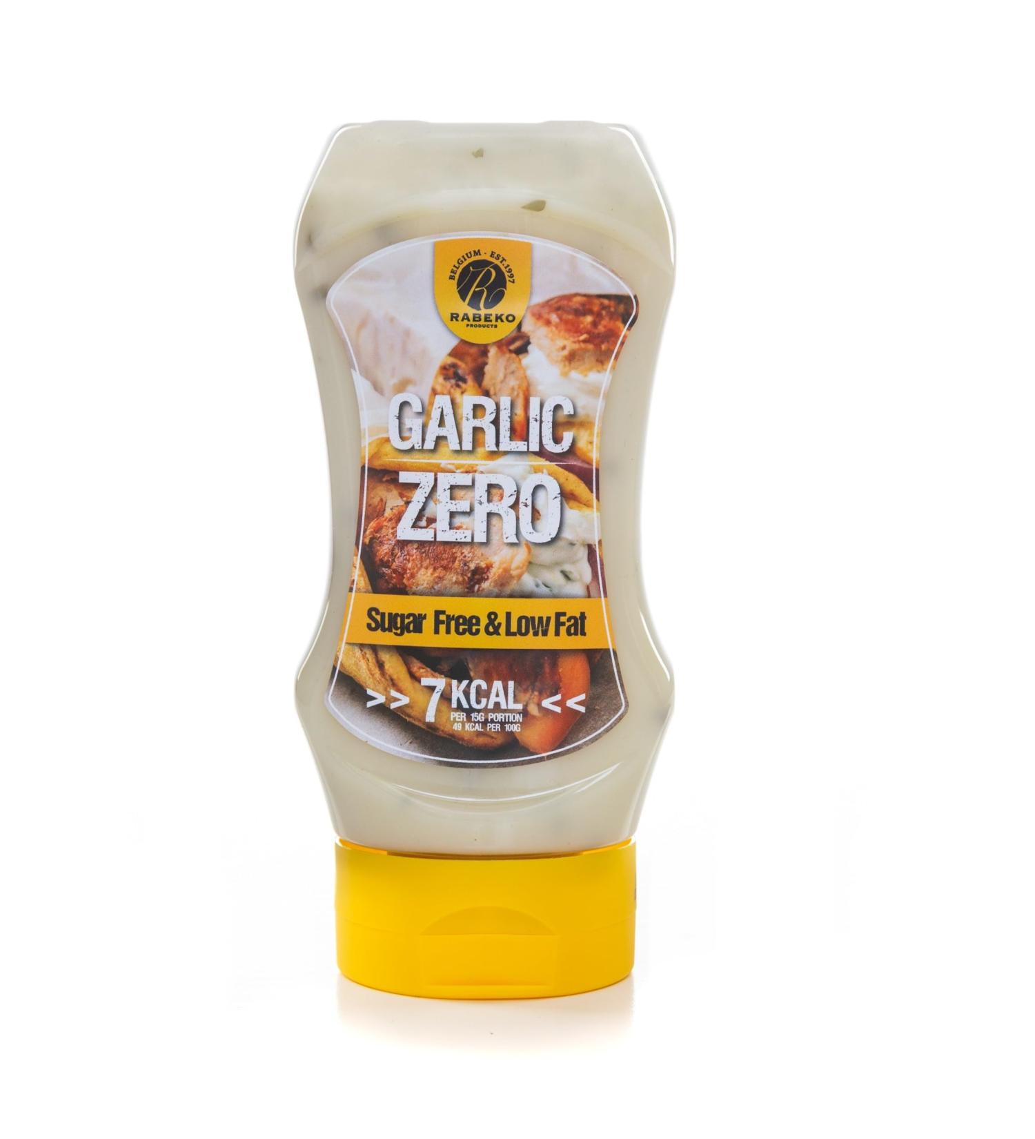 Rabeko Zero Sauce Garlic 1 x 350 ml without Sugar and Low Fat - Healthy Low Carb Products - Buy Online on GoSupps.com