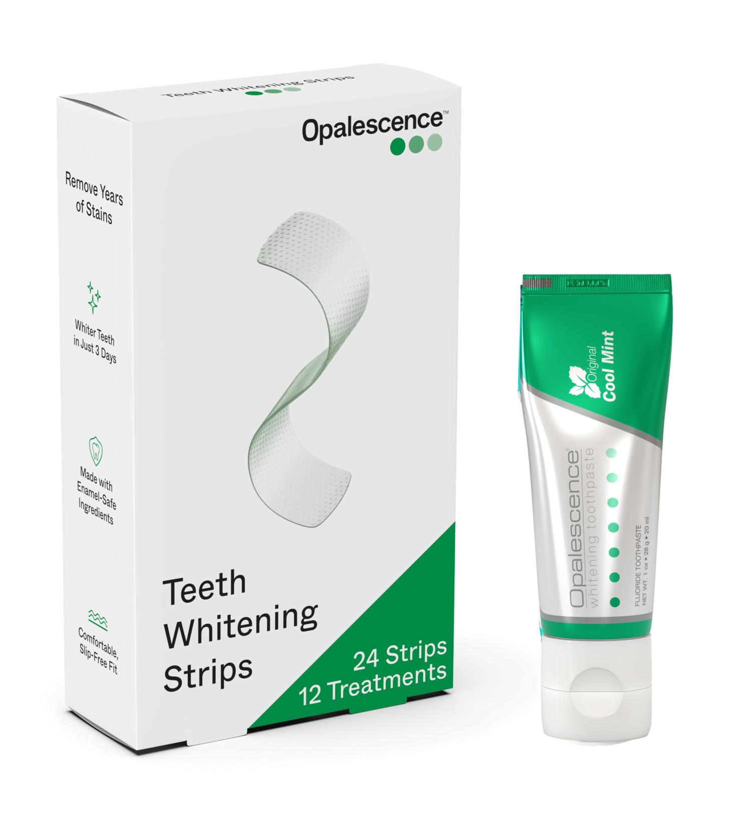 Opalescence Go Teeth Whitening Strips (12 Treatments) Hydrogen Peroxide Formula Enamel Safe Slip Free Sensitivity Free Includes Small Sample Size 1 oz Original Whitening Toothpaste - 6050-402 - Buy Online on GoSupps.com