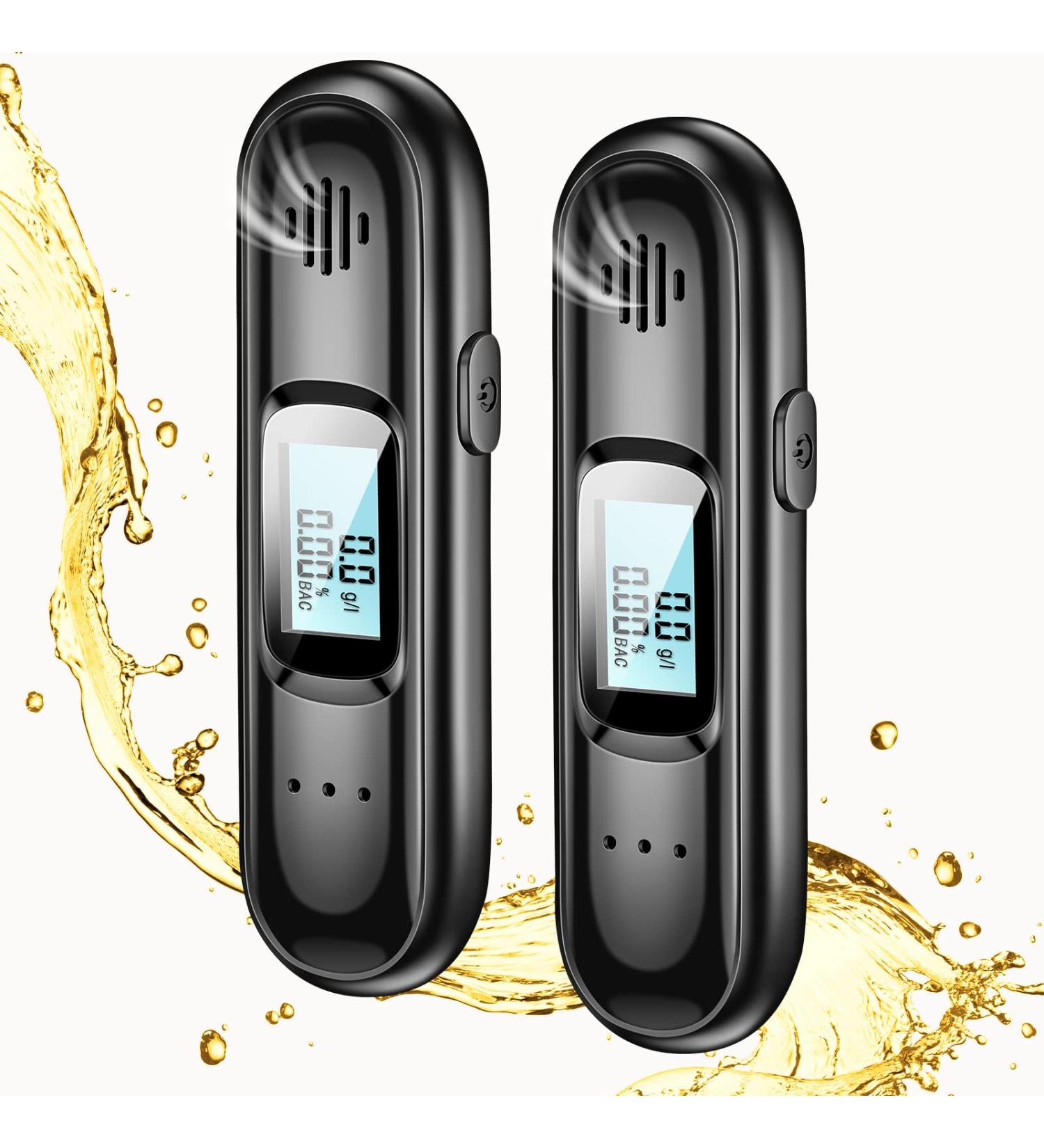 2 Pcs Portable Breathalyzer Tester with LED Display - Accurate Alcohol Detection for Personal & Professional Use - Buy Online on GoSupps.com