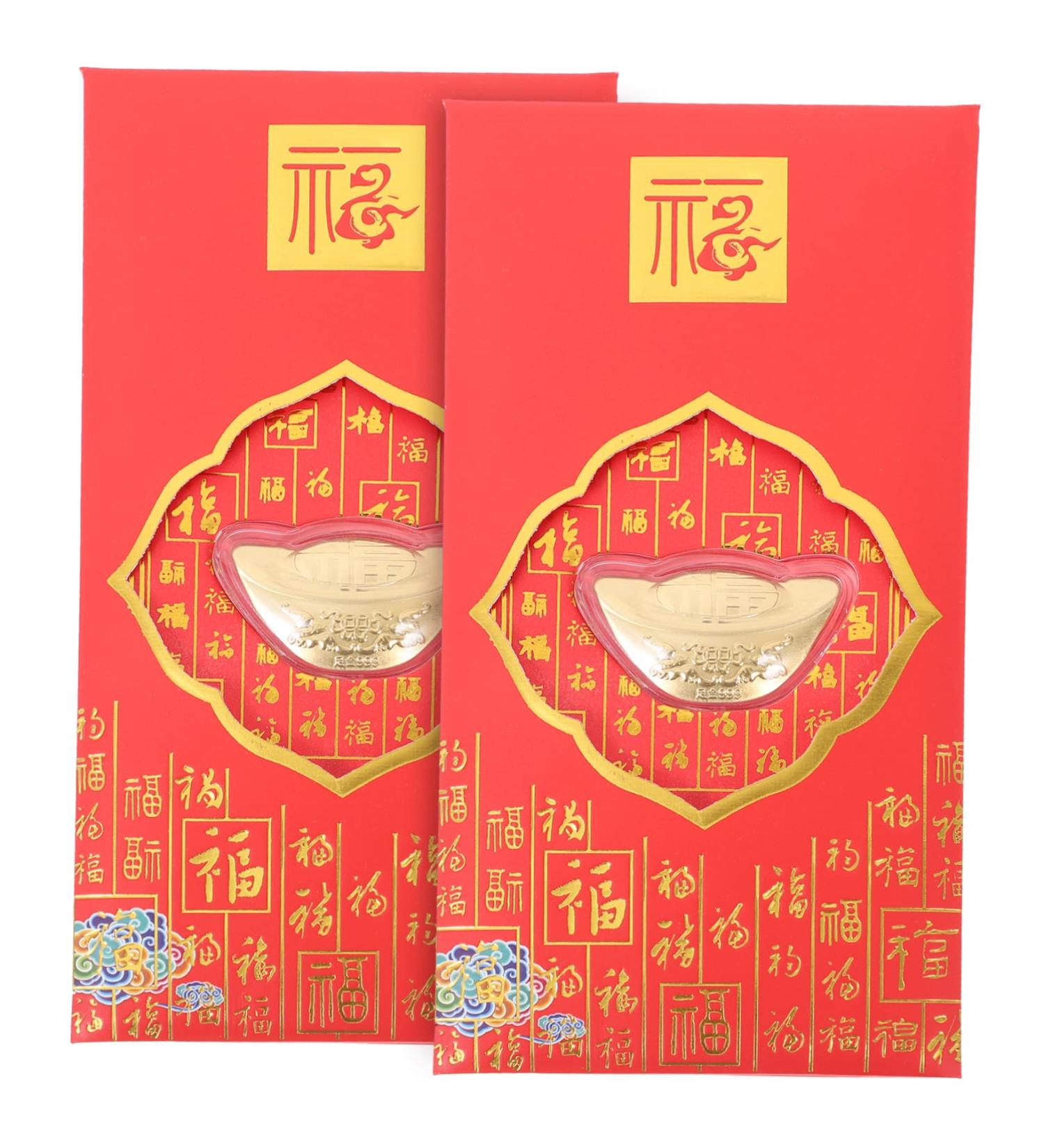 Lurrose 2pcs Red Envelope New Year Money Pocket Lai See Envelopes 2023 New Year Envelopes New Year Red Pocket Paper Gift Bag Spring Festival Red Packet Gold Foil Chinese Style Zodiac Bag - Buy Online on GoSupps.com