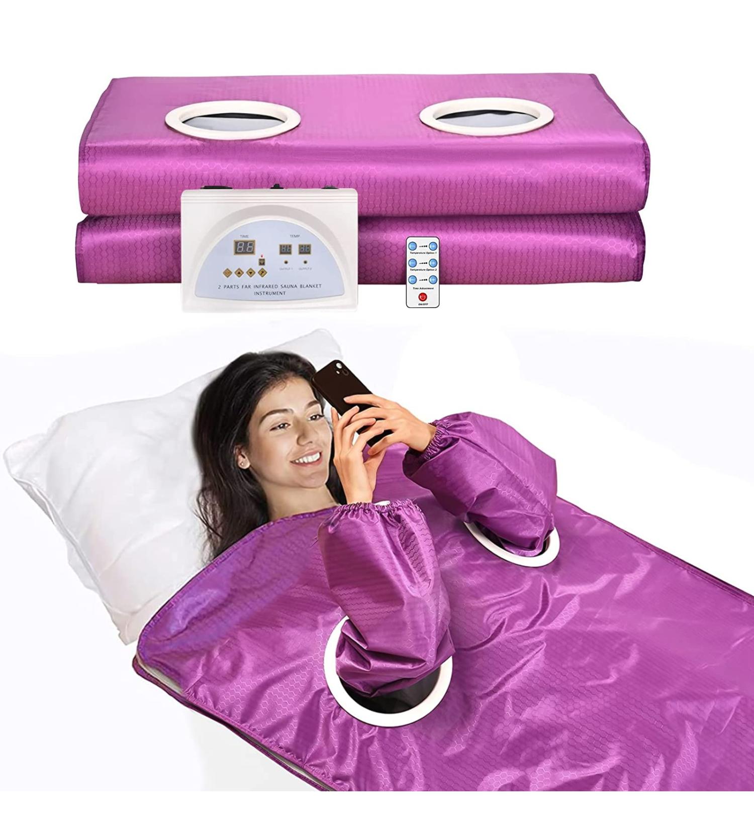Buy HlieeeoSfcn Infrared Sauna Corner: 2-Zone Portable Heating Blanket with Remote Control | Professional Detox Therapy | International Shipping Available - Buy Online on GoSupps.com