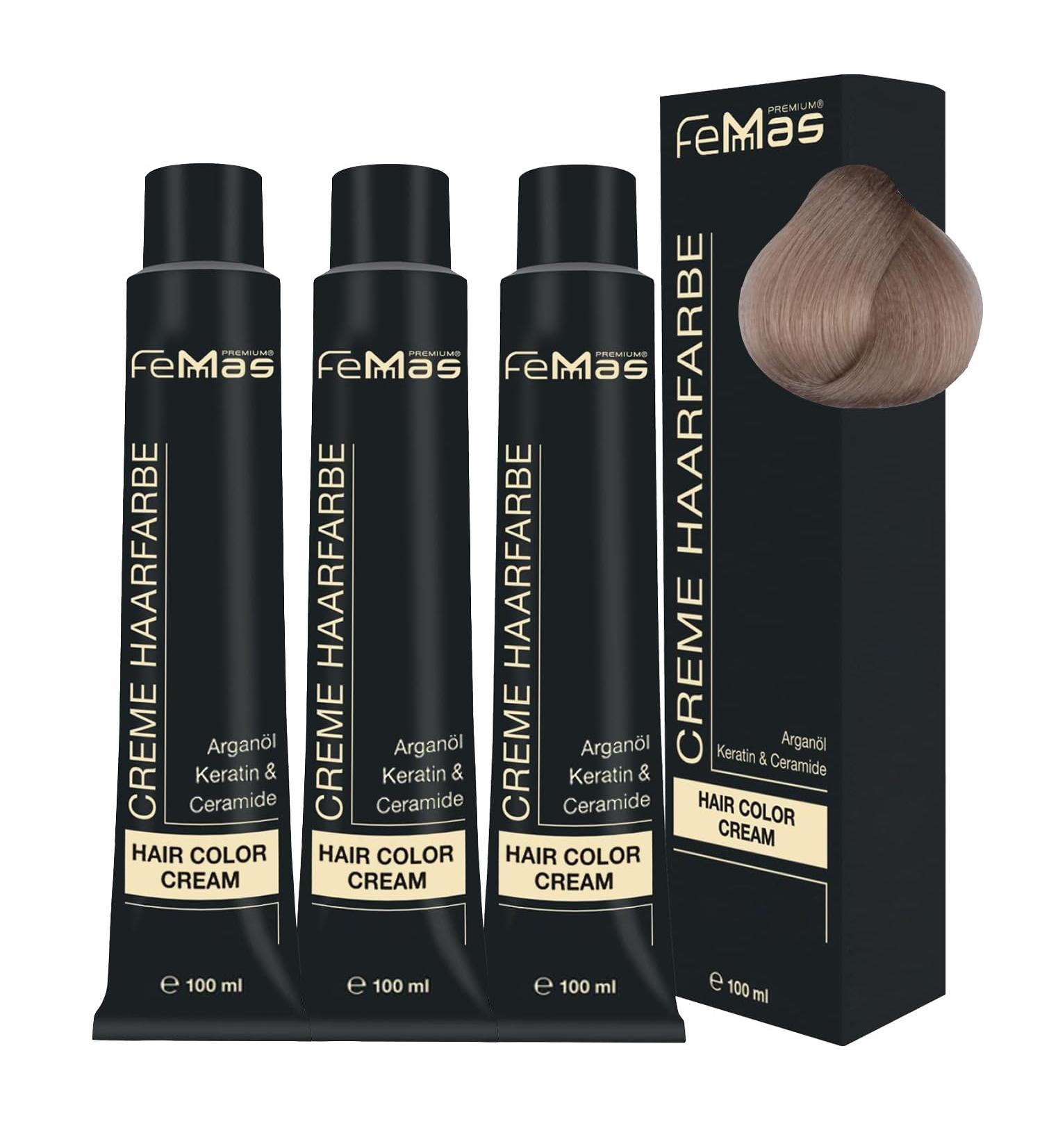 Buy Femmas Professional Hair Color 3x Light Light Blonde Lime 10.13 | Argan Oil & Keratin | Permanent Radiant Results - 100ml - Buy Online on GoSupps.com