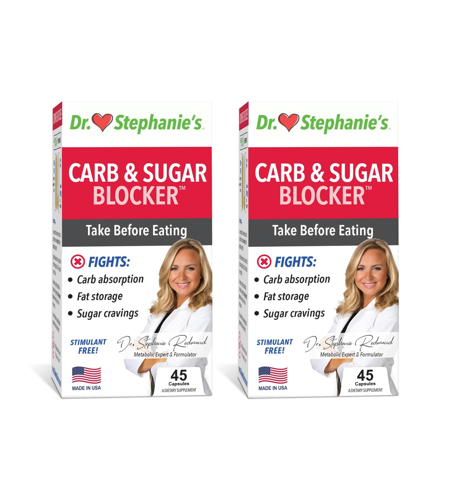 Dr. Stephanie's Mealtime Carb & Sugar Blocker - Stimulant-Free Weight Management - 2 Pack (45 Count Each) - Buy Online on GoSupps.com