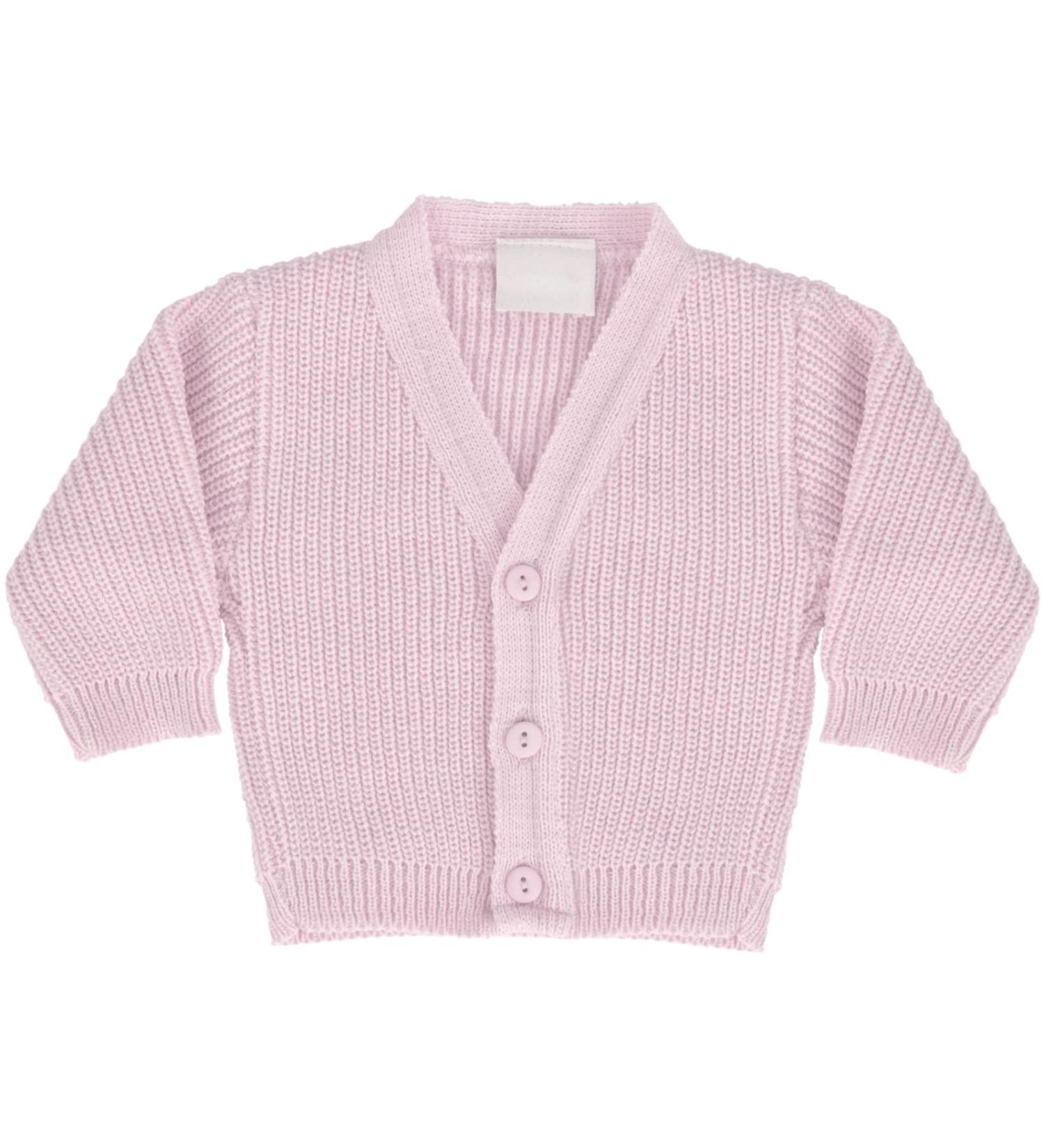 Pink Newborn Baby Cardigan | Winter Knitwear for Premature Babies | Made in Portugal - Buy Online on GoSupps.com