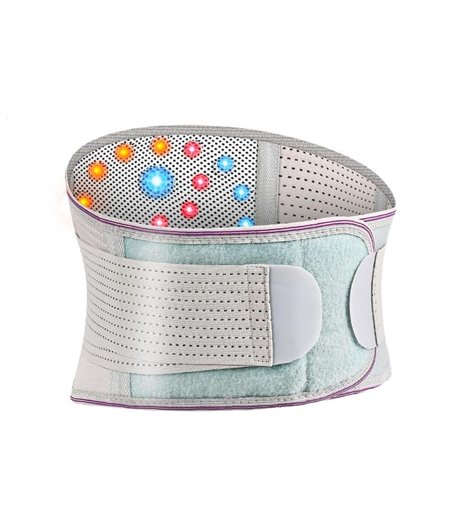 Miober Lumbar Peg Belts with Magnetic Therapy - Self-Heating Lower Back Pain Relief Belt for Men & Women - Sciatica Disc Support - Gray XL - Buy Online on GoSupps.com