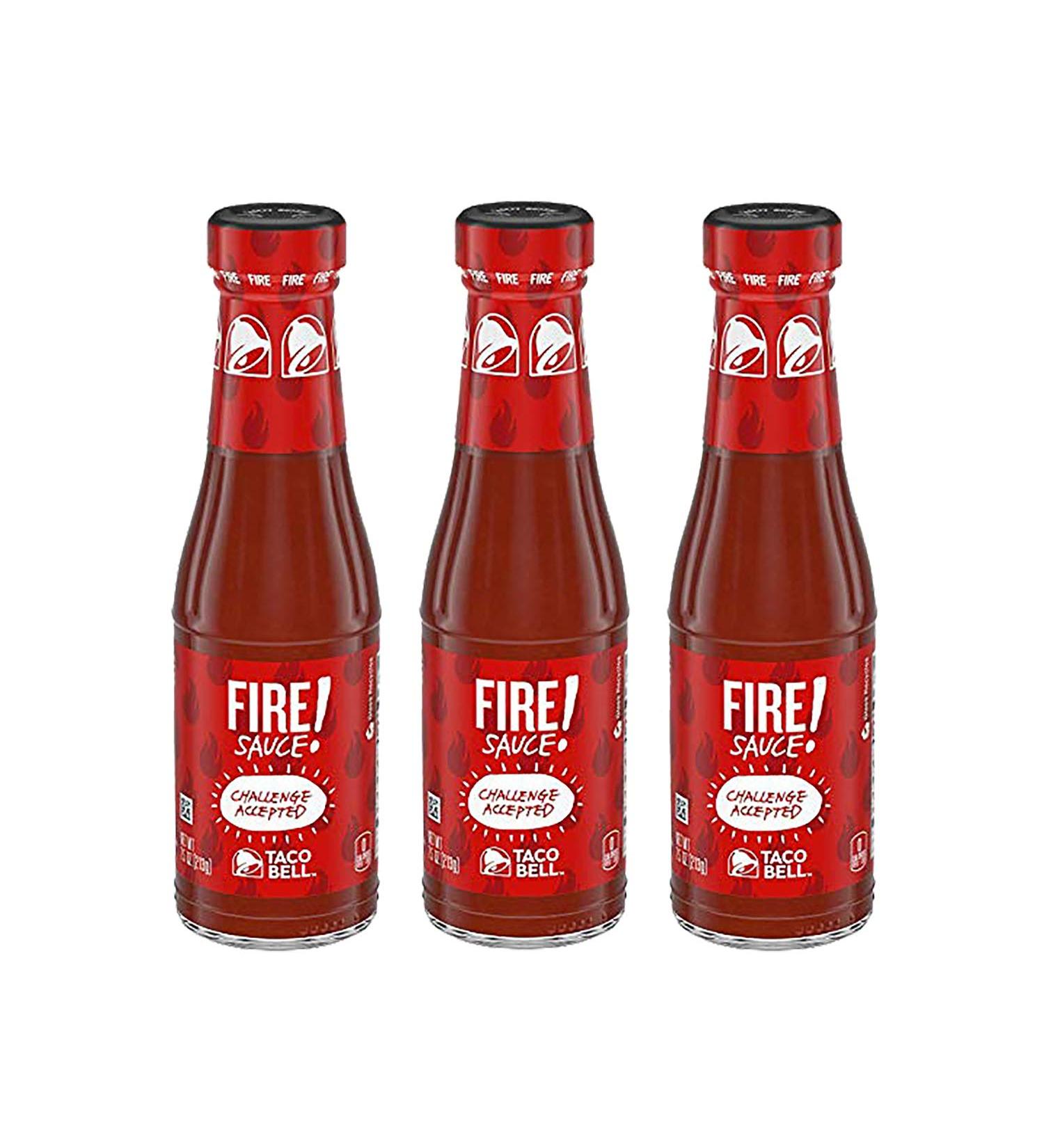 Taco Bell Signature Fire Sauce, 7.5 Fl Oz | Pack of 3