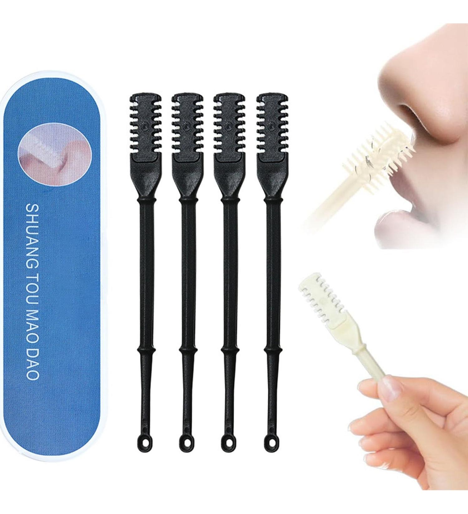  CSYBYW Nose Hair Clipper Double Sided Nose Hair Blade Manual Nose Hair Trimmer 360 Rotating Nose Hair Razor with Ear Picker for Women and Men Black Black - Buy Online on GoSupps.com