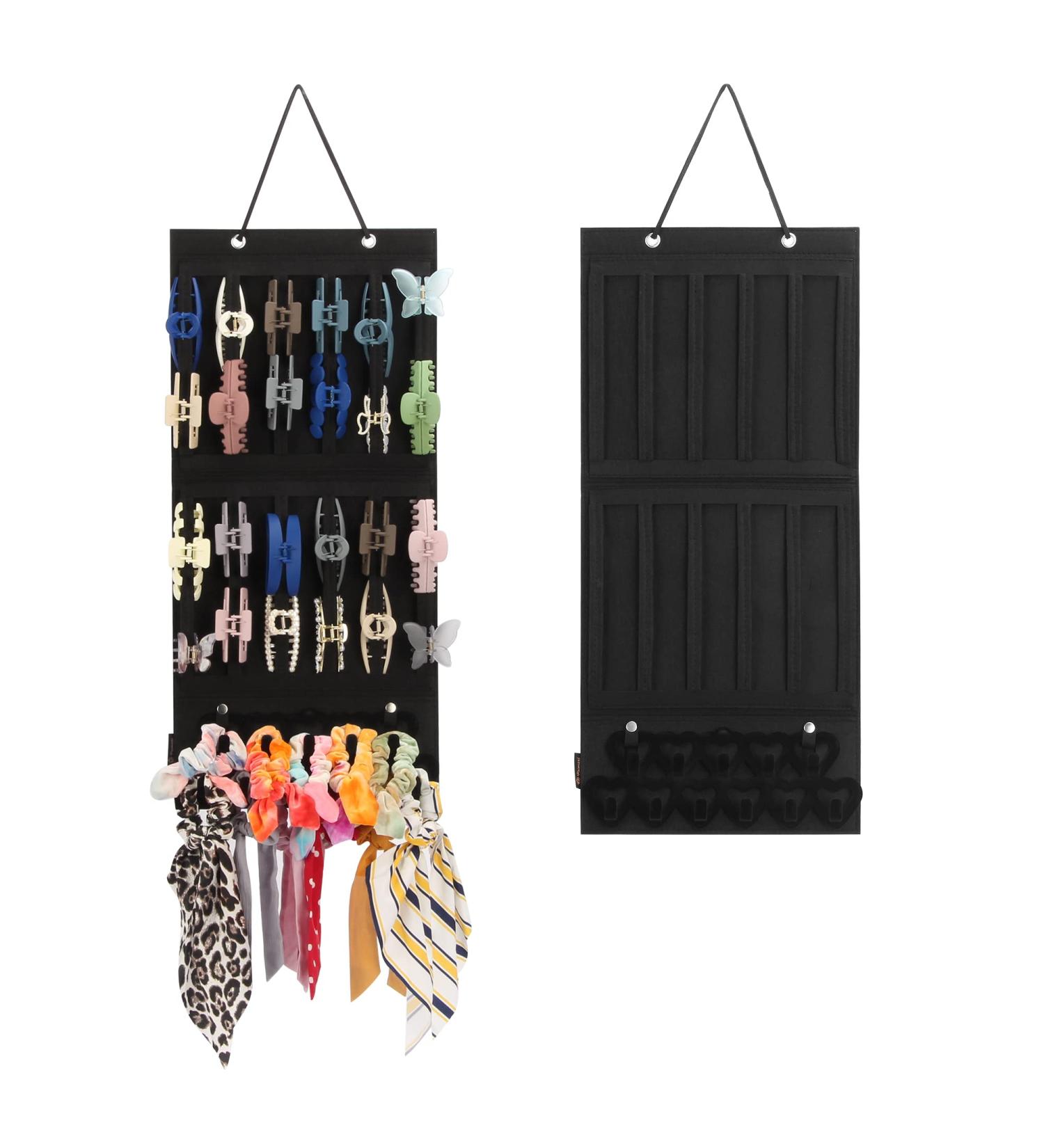 Hanging Hair Claw Clips Organizer for Women and Girls - Black Display Stand Holder - Buy Online on GoSupps.com