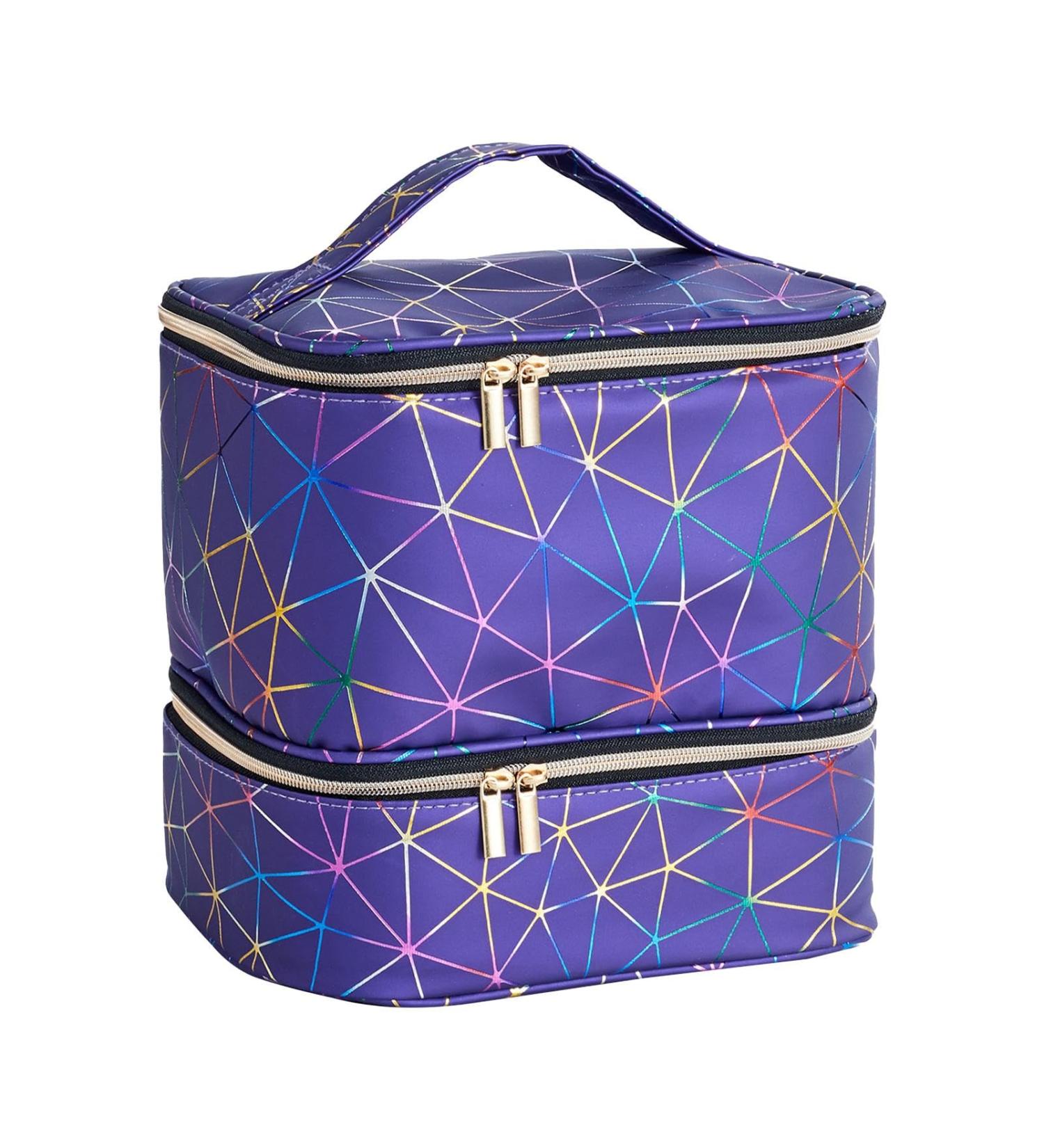 Nail Kit Organizer Nail Supplies Organizer | Nail Storage Organizer Sponge Partitions Nail Polish Bag Organizer Sturdy Handle for Nail Polish Blue - Buy Online on GoSupps.com