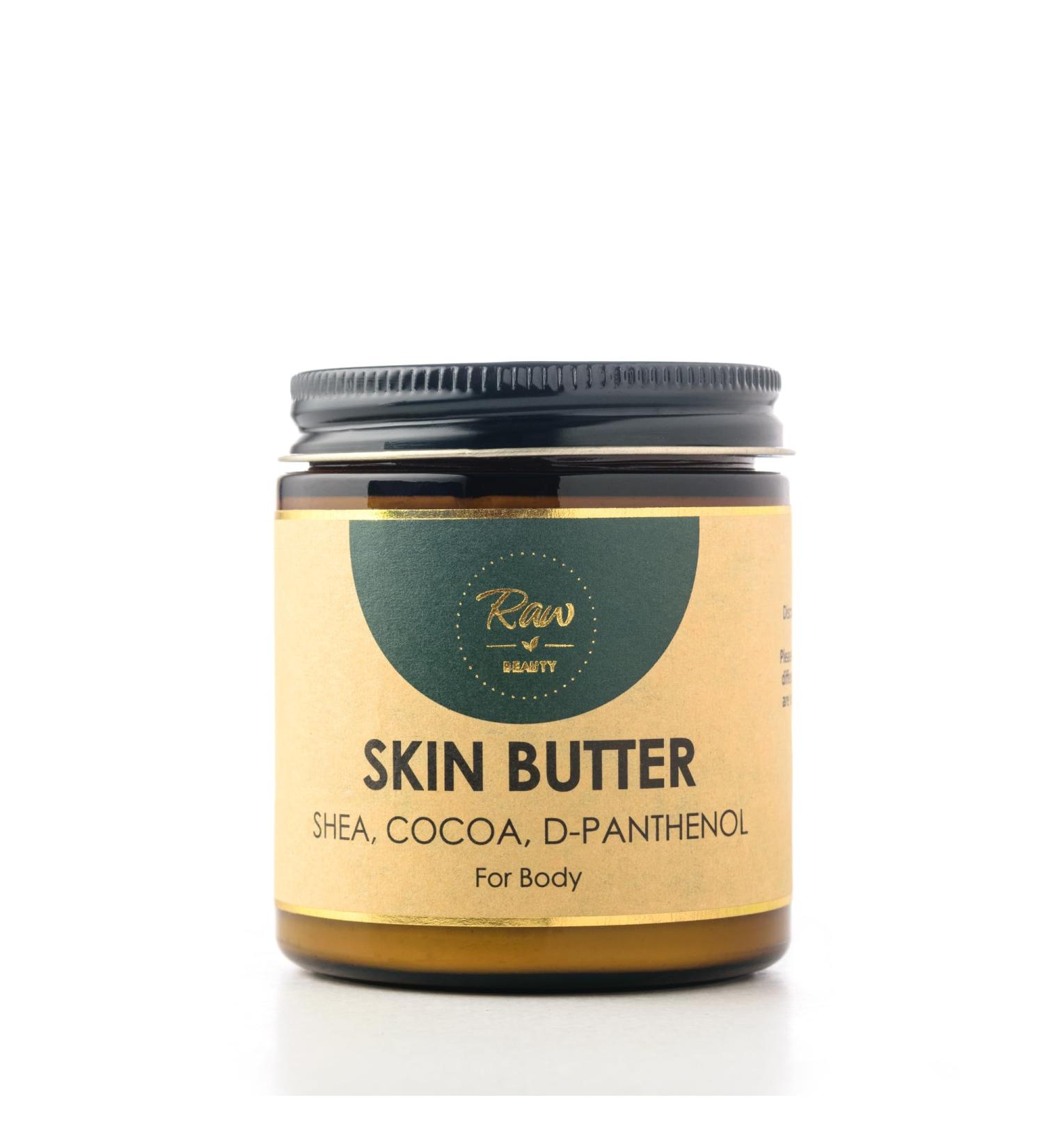 Raw Beauty Skin Butter Moisturising Body Creme for Face and Body Ultra Moisturizing Ultra Hydrating Dry Skin Aged Skin Beta Glucan Aloe Vera D-Panthenol Anti-fungal Anti-inflammatory 120g