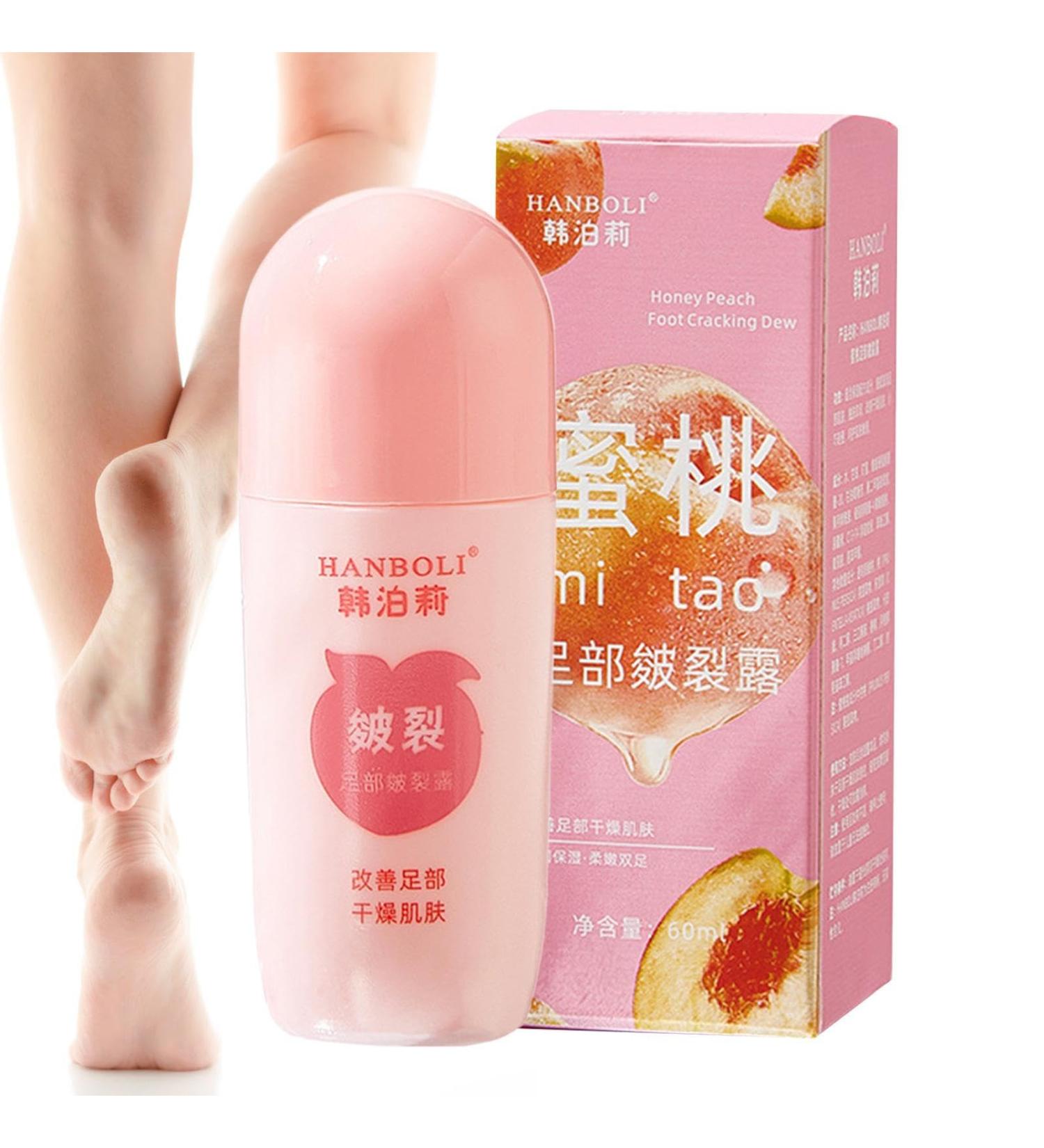 Cracked Foot Cream Roll-On Gentle Natural Moisturizing Foot Cream | Heel Care for Feet - Peach Flavored Cracked Foot Cream - Repairs & Restores Dry Feet - Buy Online on GoSupps.com