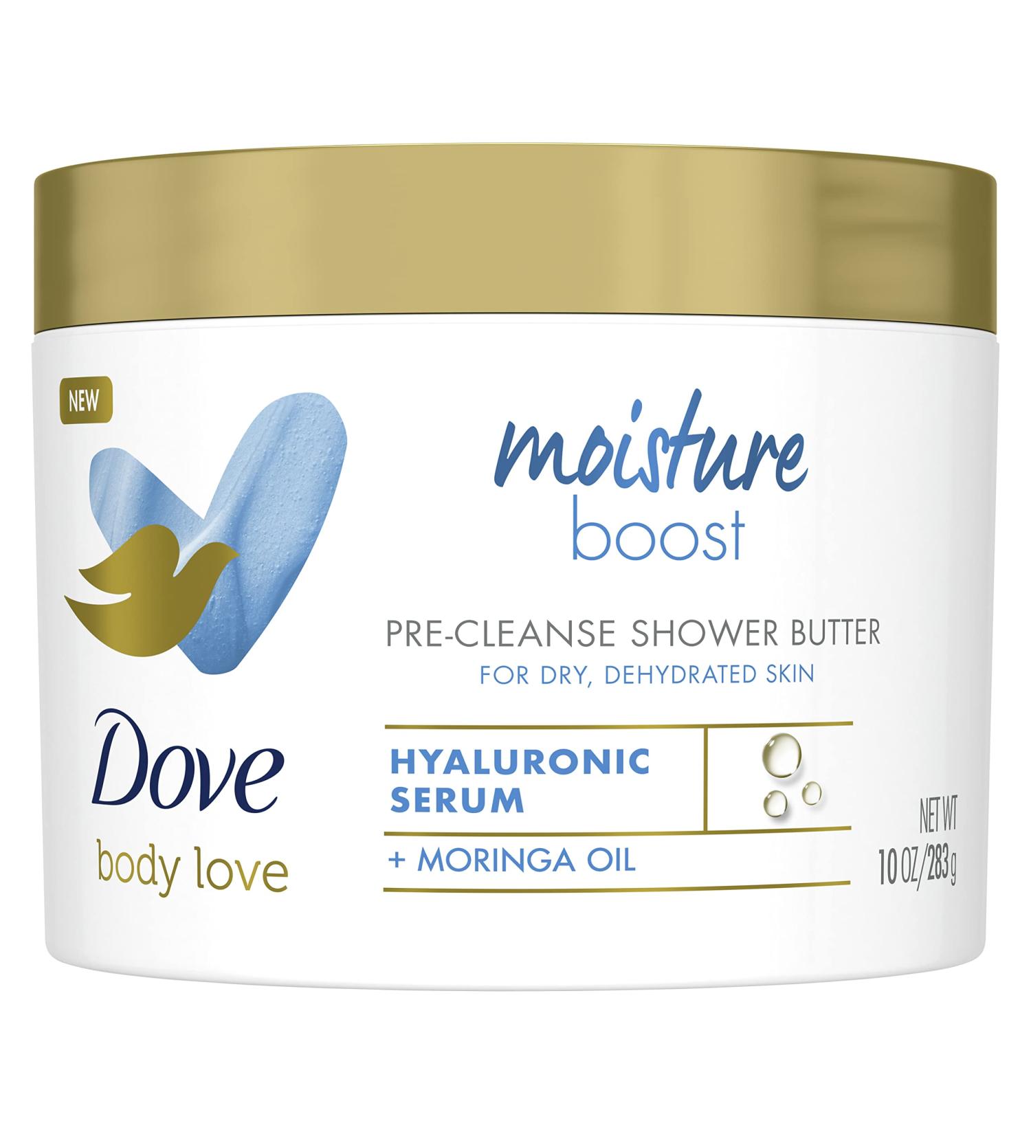 Dove Body Love Shower Cleansing Butter - Hyaluronic Acid & Moringa Oil, 10 oz - Buy Online on GoSupps.com