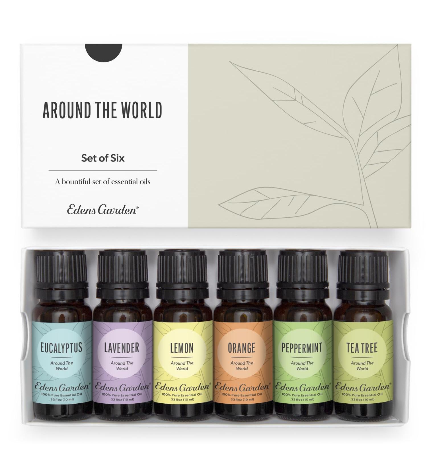 Edens Garden Essential Oil Set - 100% Pure Aromatherapy | 6 Essential Oils for Diffuser & Therapeutic Use - International Shipping Available - Buy Online on GoSupps.com