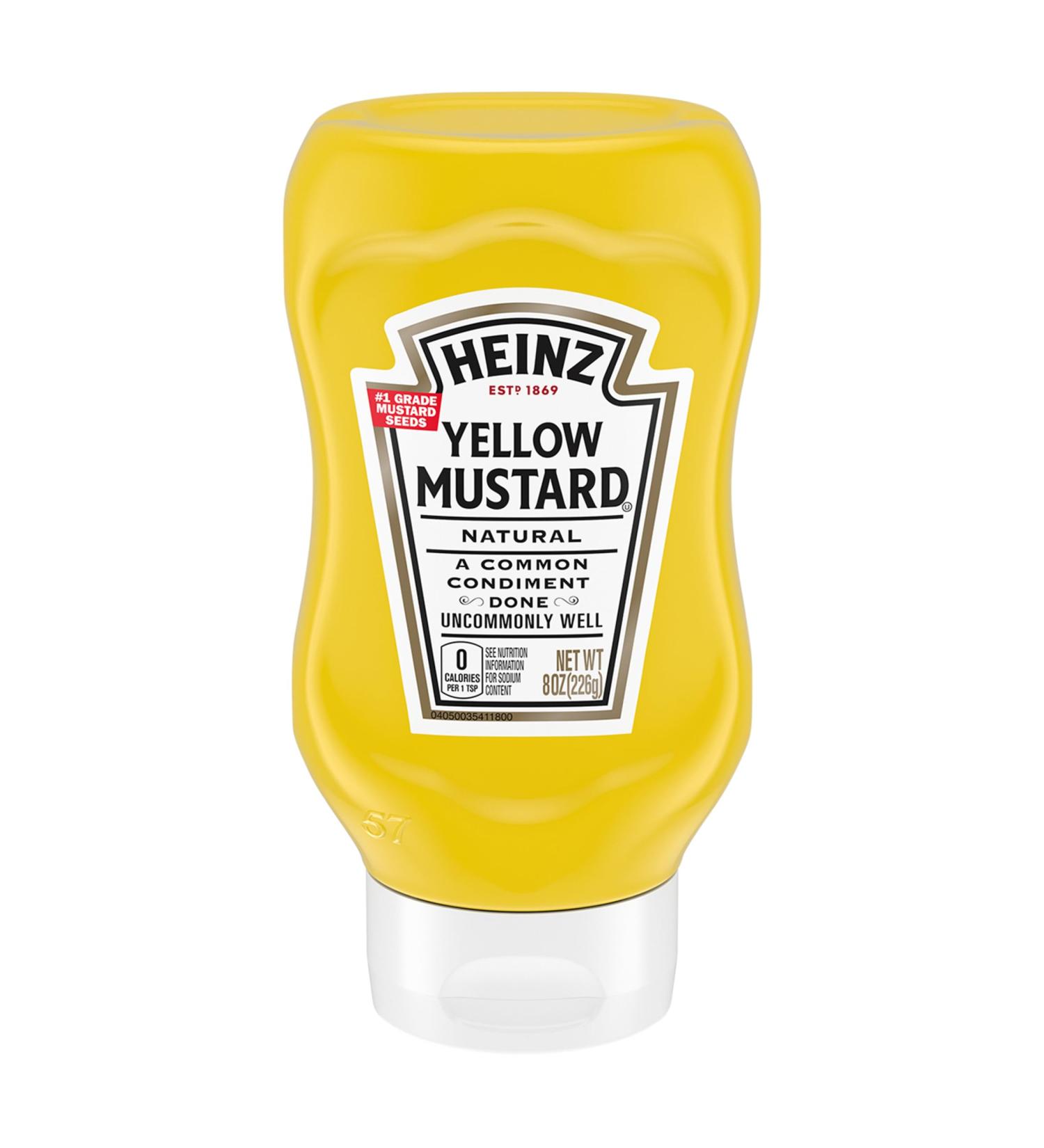  HEINZ 226g x 4 this bottle of yellow Heinz mustard on the head - Buy Online on GoSupps.com