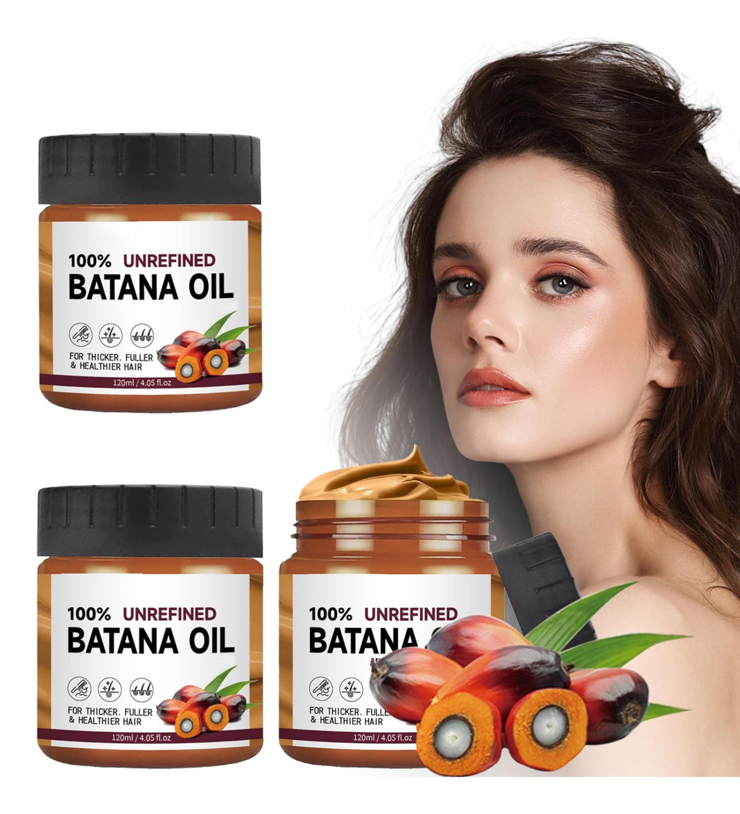 Batana Oil for Hair Batana Oil 120ml Organic Batana Oil for Healthy Hair Improves Shine Nourishes Dryness Smoothes Hair (3 pieces) - Buy Online on GoSupps.com