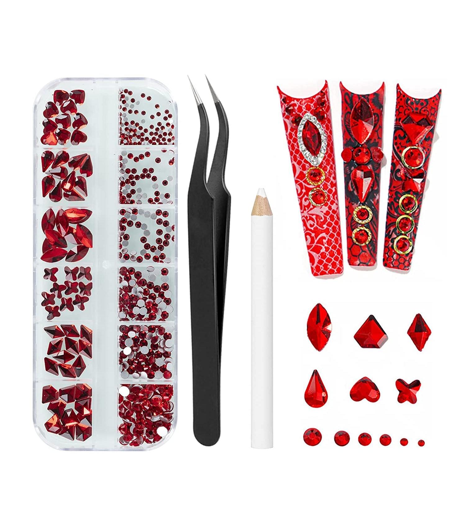 MAEXUS Rhinestones Nail Art (Red) - Buy Online on GoSupps.com
