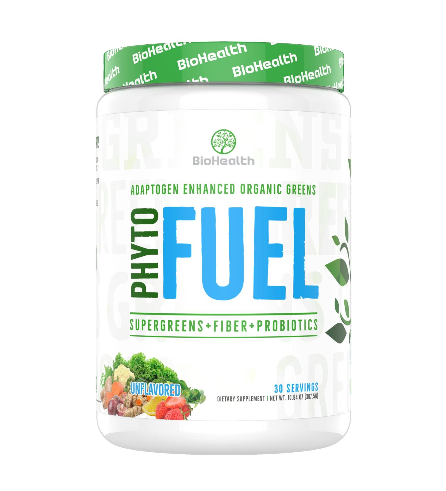 BioHealth Nutrition Phyto Fuel Supergreens + Fiber + Probiotics - 30 Servings - Buy Online on GoSupps.com