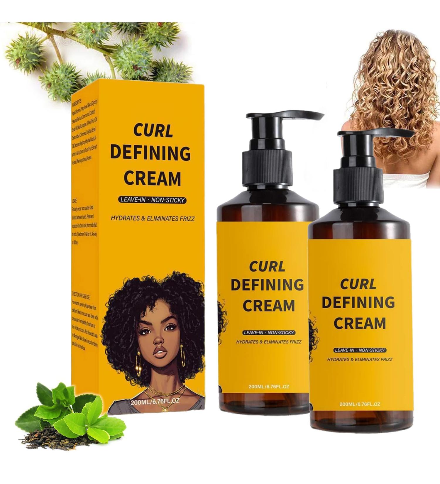 Black Castor Oil Curling Cream Black Castor Oil Curl Defining Cream Moisturizing Curl Defining Cream Curl Enhancing Cream (2pcs) - Buy Online on GoSupps.com
