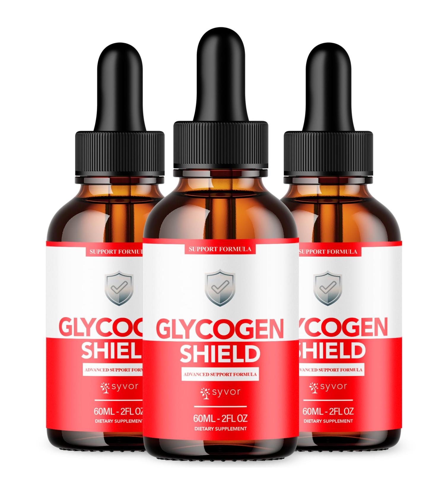 (3 Pack) Glycogen Shield Drops - Glycogen Shield Advanced Formula Liquid Supplement All Natural Glycogen Shield Glyco Balance Drops Delicious Daily Vitamin Support Health and Wellness (90 Servings) - Buy Online on GoSupps.com