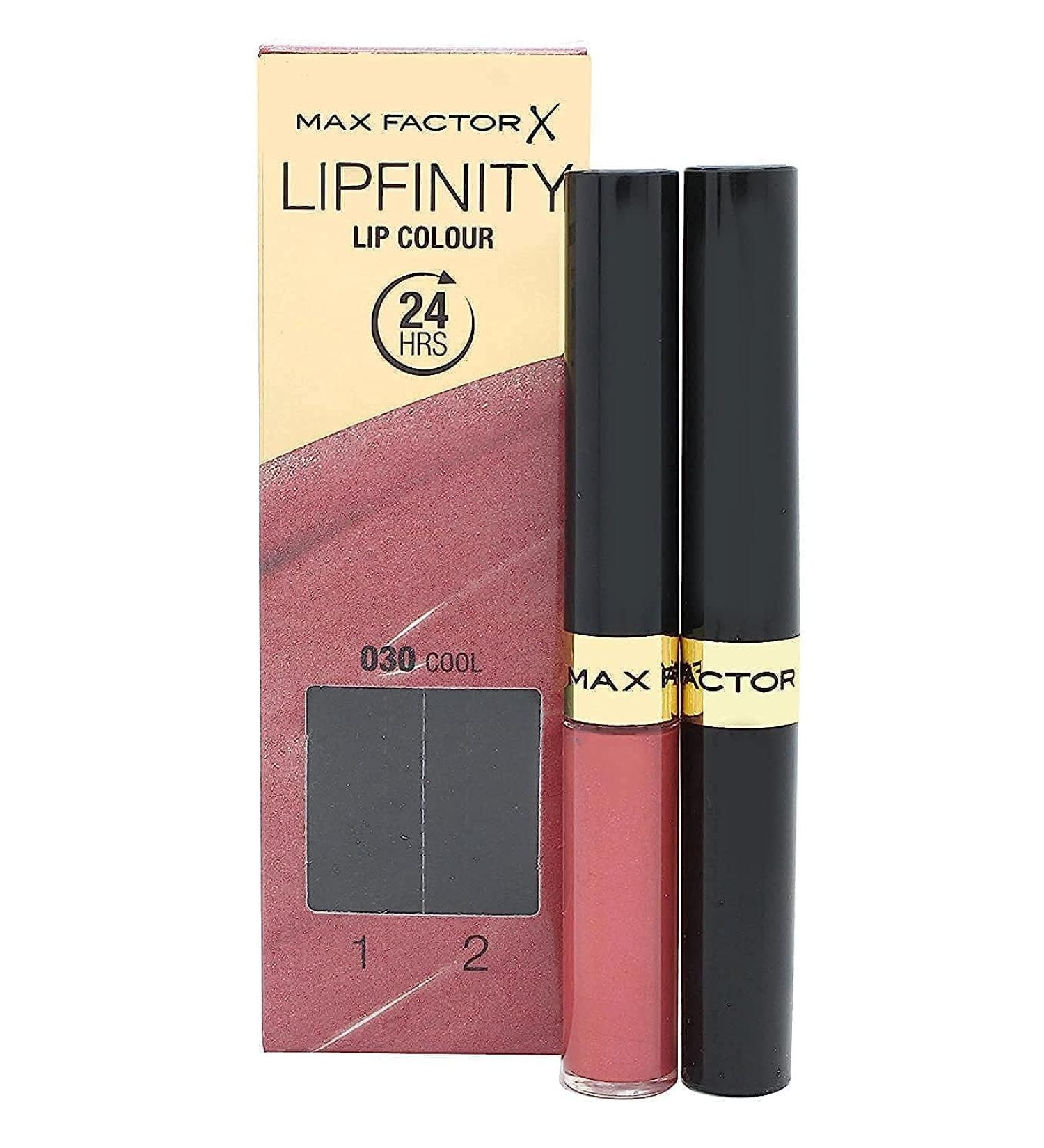 MAX FACTOR LIPFINITY PAINT FOR LIPS & MOISTURIZING TOP COAT #30 COOL FRAICHE