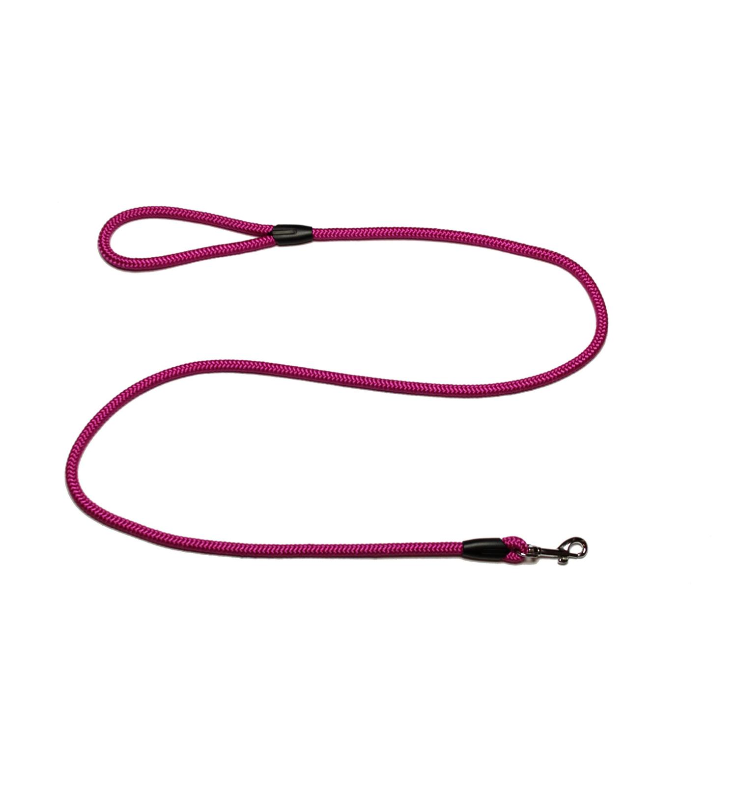 Leash - rope leash with hand loop Basic 10mm 27 colours 7 lengths (1.55 m pink) 1.55 m pink