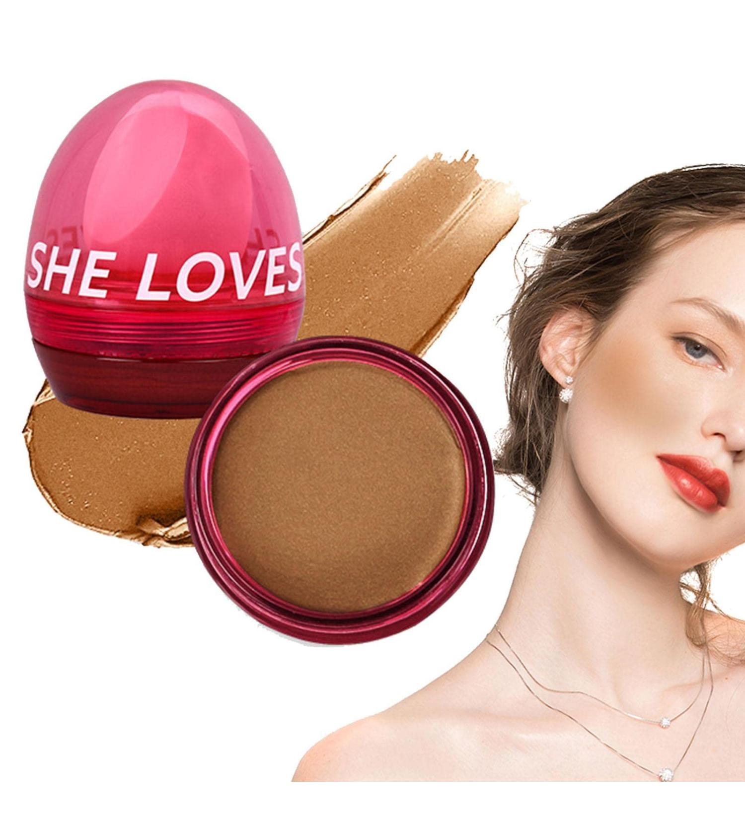 Blush Makeup - Long-Lasting Blushing Cream for Natural Makeup - No Smudging Easily Blush Palette for Dating Home Working Shopping Gathering Traveling 02# Golden Brown - Buy Online on GoSupps.com