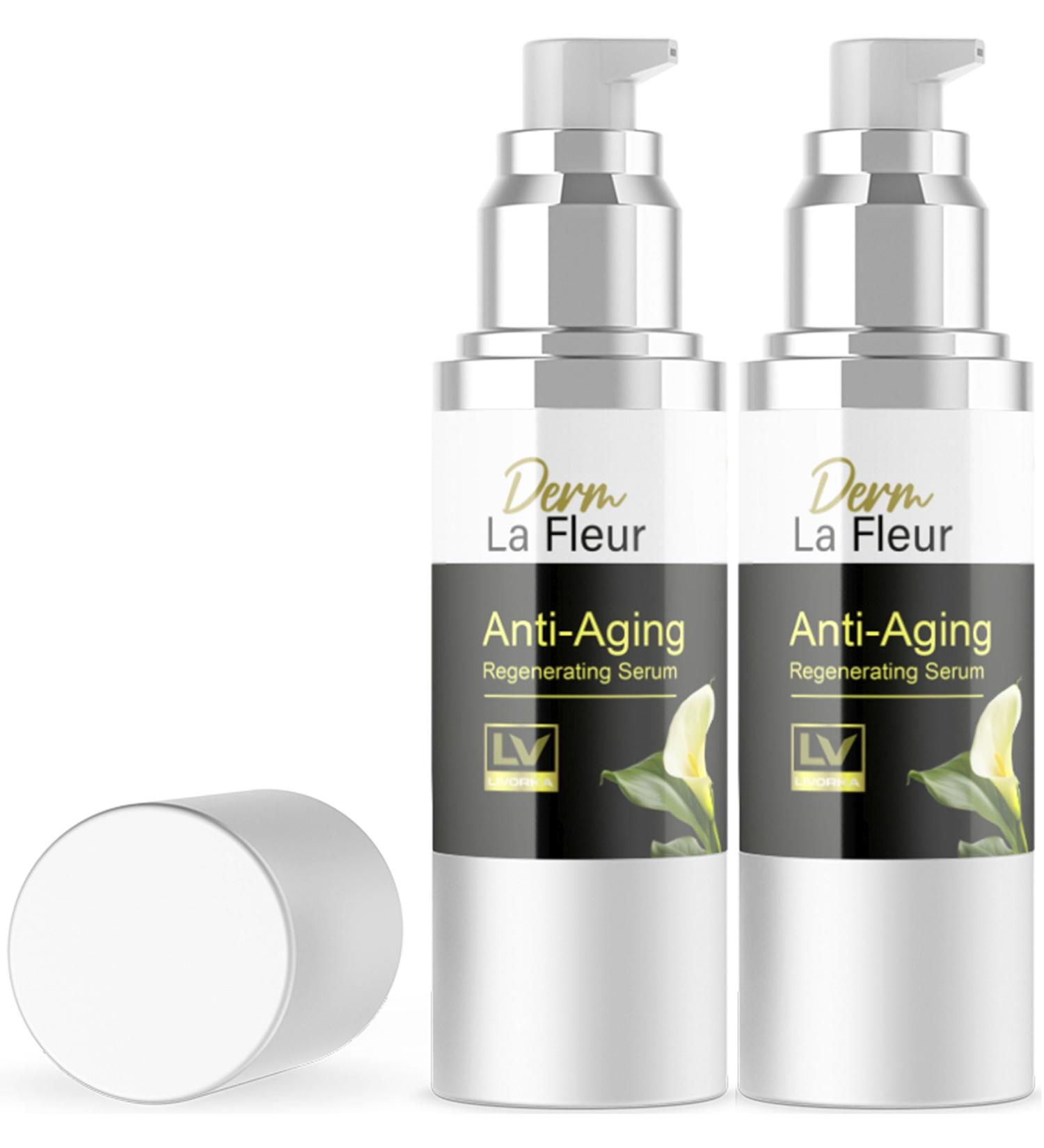 2 Pack - Derm La Fleur Anti- Aging Serum - Derm La Fleur Plus Derm La Fleur Luxe 2 Bottles Serum For 2 Months Derma Fleur Moisturizing Skin Conditioner. - Buy Online on GoSupps.com