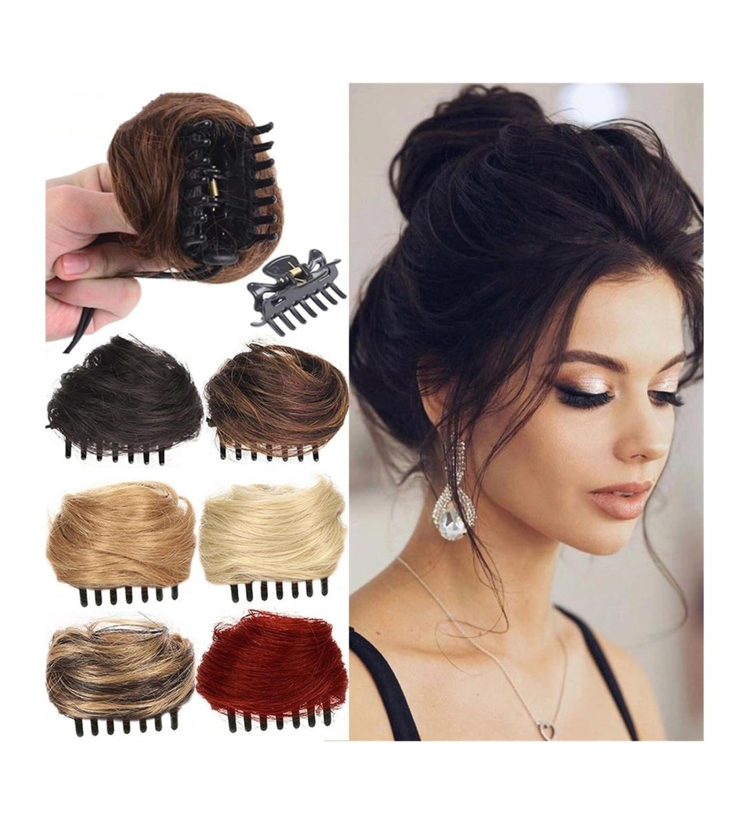 Messy Bun Hair Piece for Women Space Buns Hair Pieces Mini Claw Clip in Hair Bun Messy Cat Ears Hair Bun Extension Synthetic Donut Wig Accessory Updo Hairpieces for Women Girls Fake Hair Accessorie 30 - Buy Online on GoSupps.com