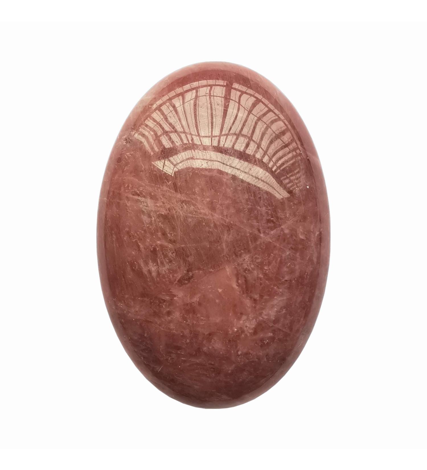 Manekieko Natural Strawberry Quartz Worry Stones - Oval Palm Pocket Healing Crystal for Massage & Spa Energy - Buy Online on GoSupps.com