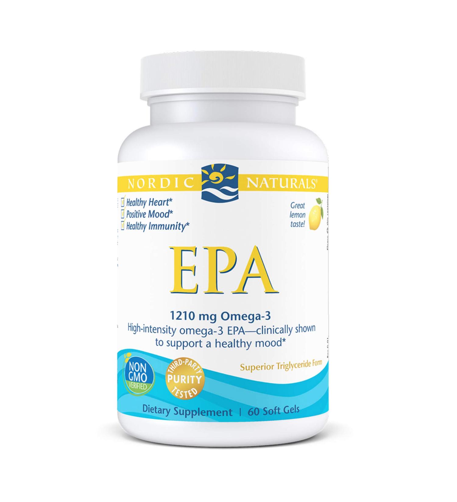 Buy Nordic Naturals EPA Lemon 1000 mg - 60 Soft Gels | Omega-3 Supplement - Buy Online on GoSupps.com